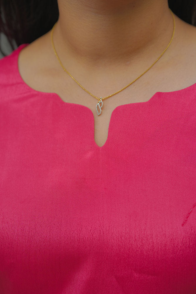 Pink kurti with Teal Green dupatta