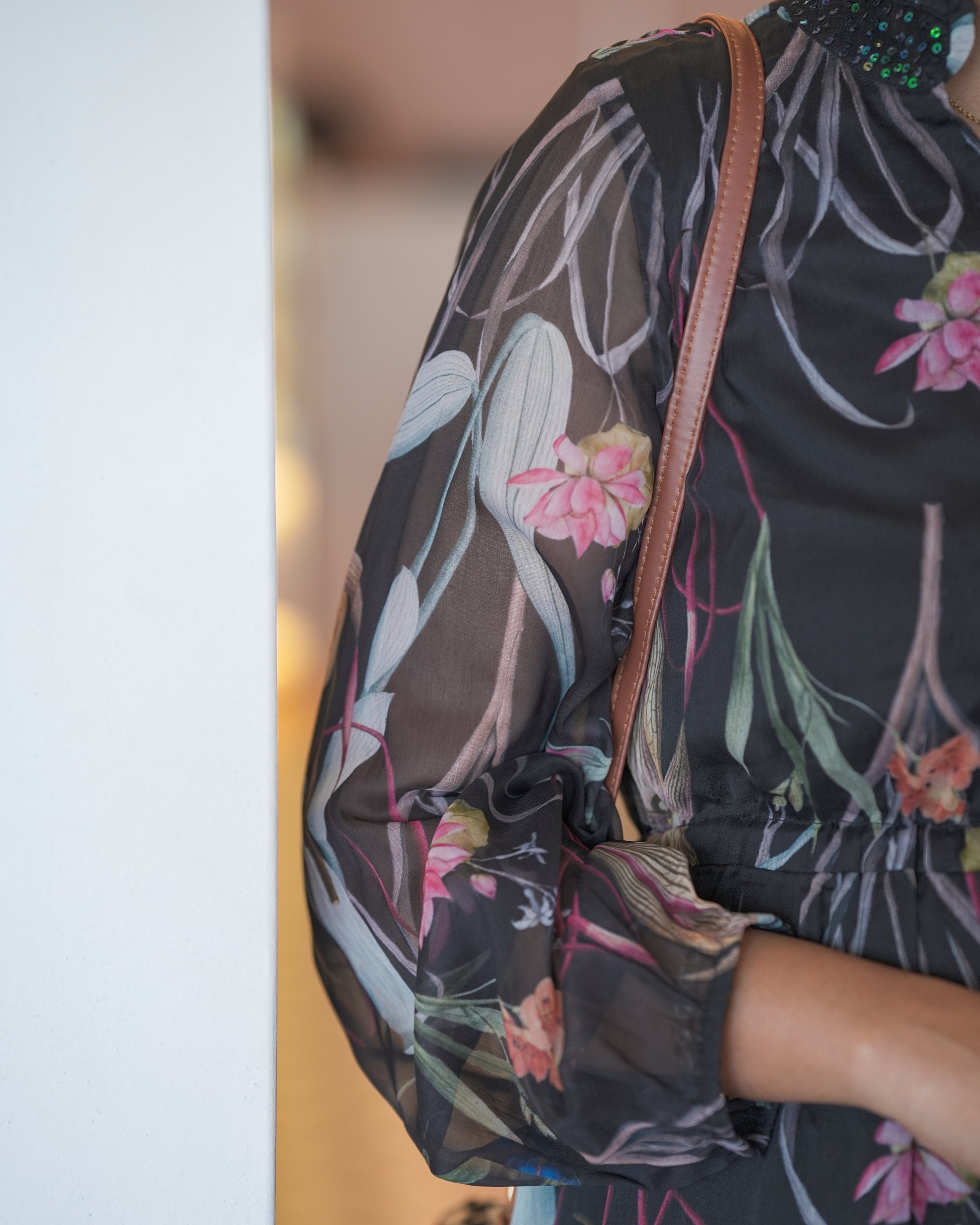 Black Ethnic Long Maxi Dress for Women