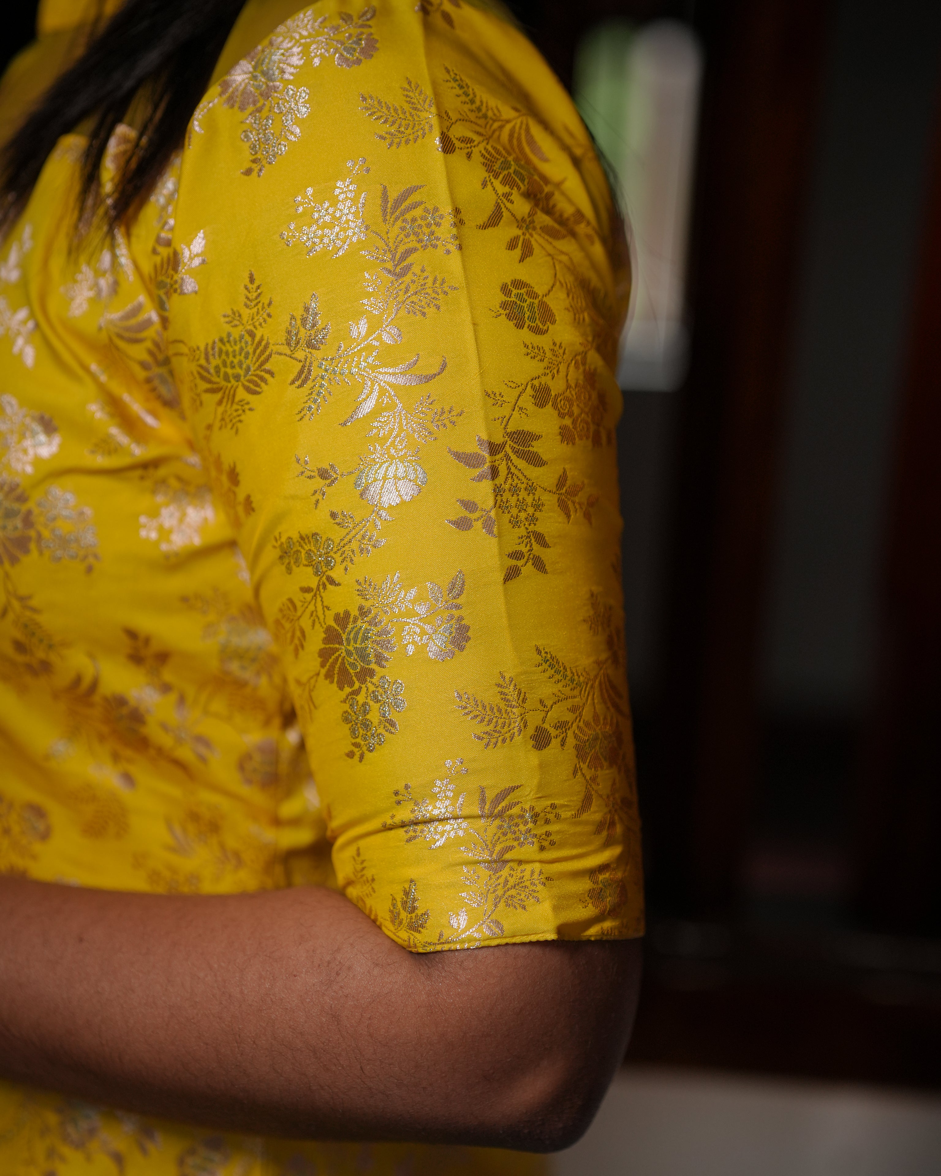 Yellow Ethnic Printed Straight Kurti