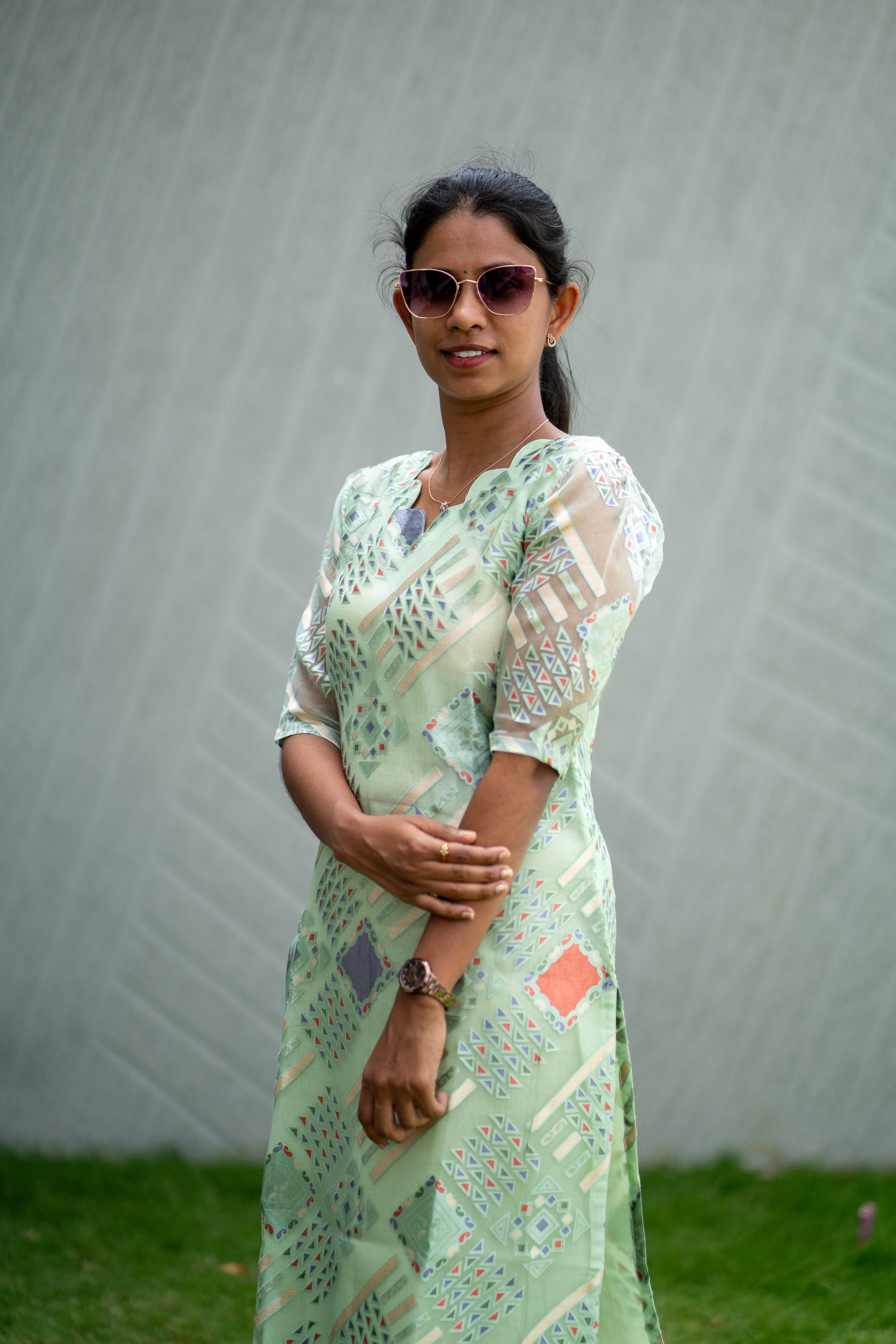 Pastel green kurti