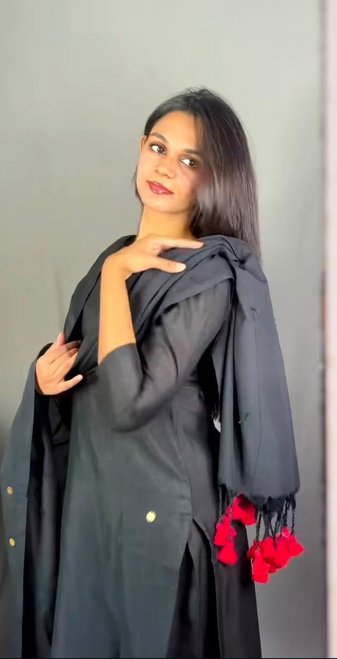 Classic Black Cotton 3pcs Set