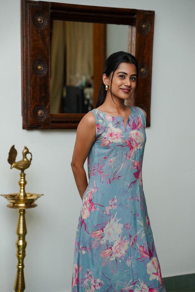 Dusty Blue Floral Co-ord Set