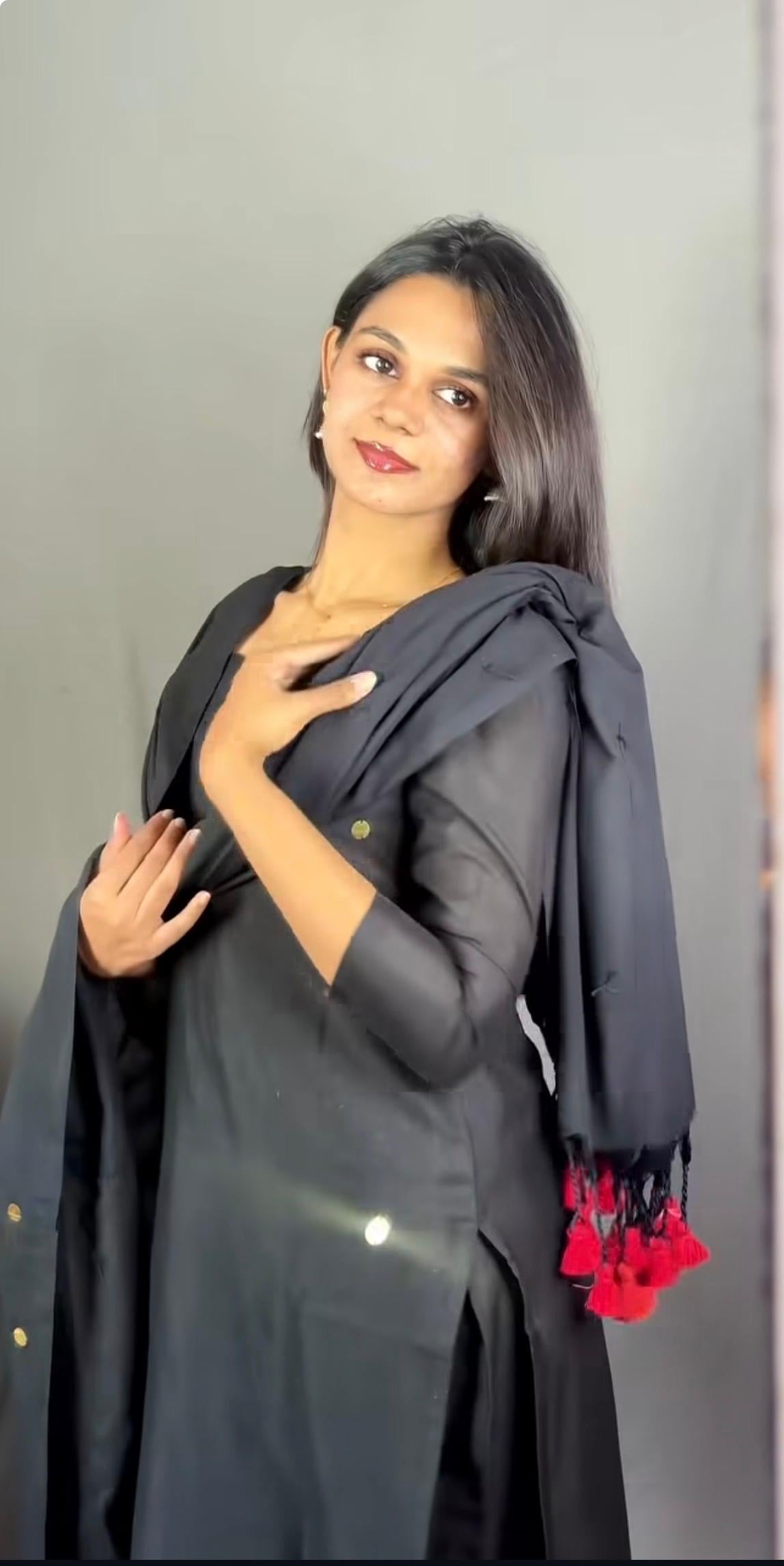 Classic Black Cotton 3pcs Set