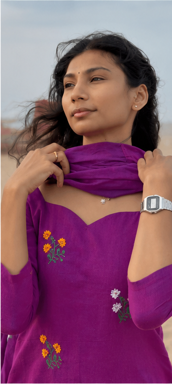 Amethyst Cotton 3piece set