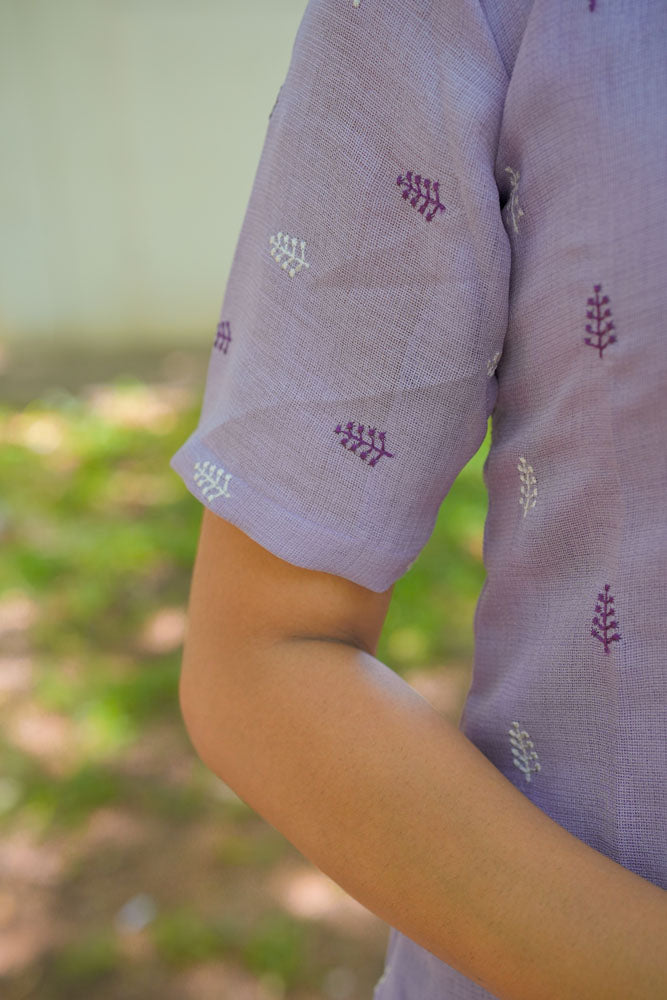 Purple Printed Coord Set