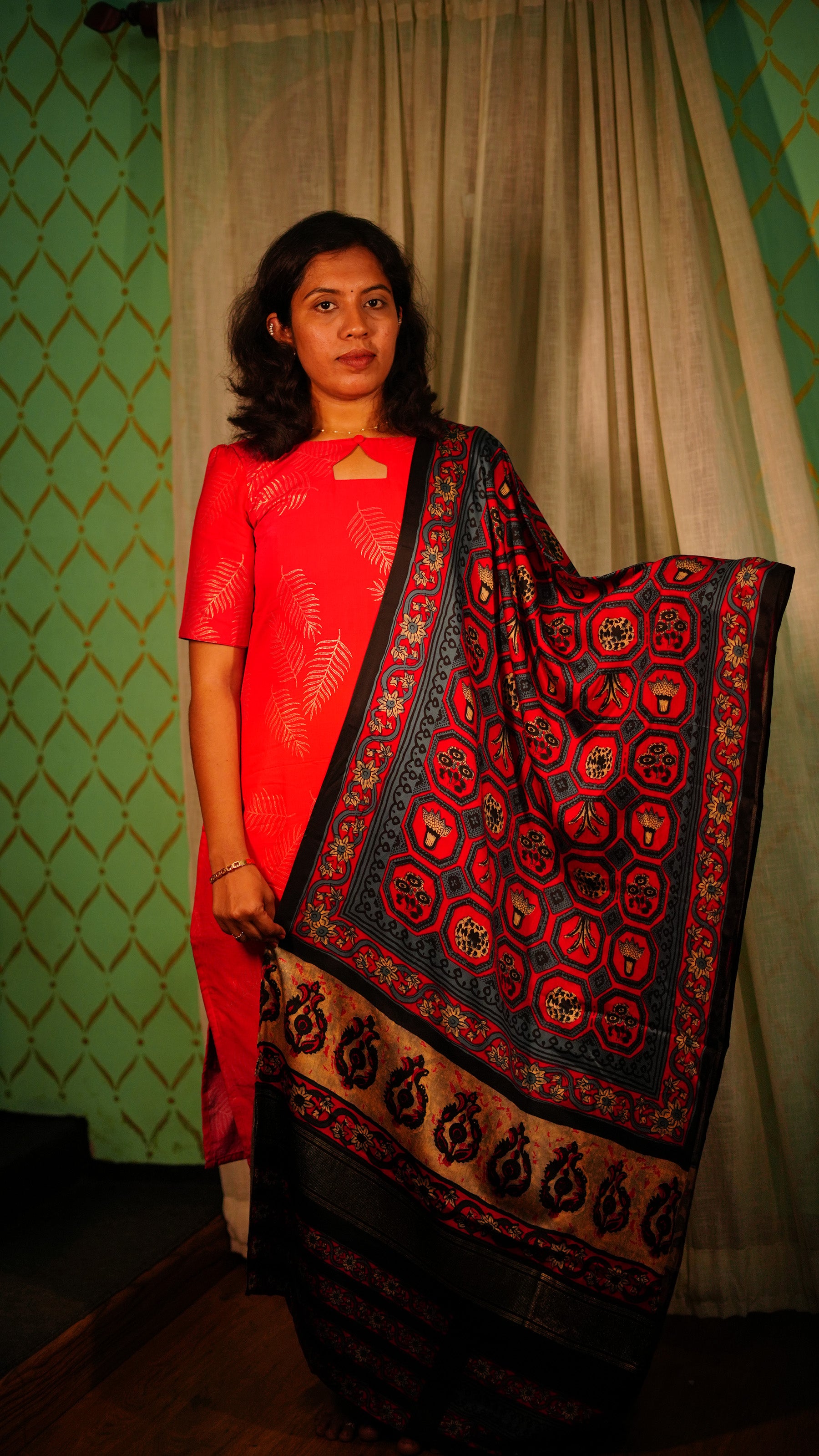 Stunning Red Kurta with Dupatta