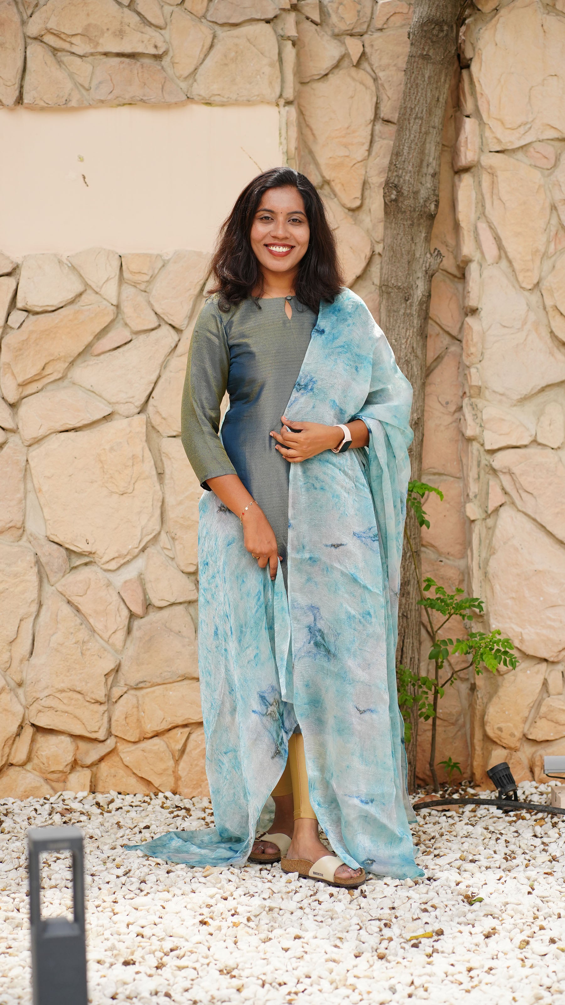 Ocean Mist Kurti with Dupatta
