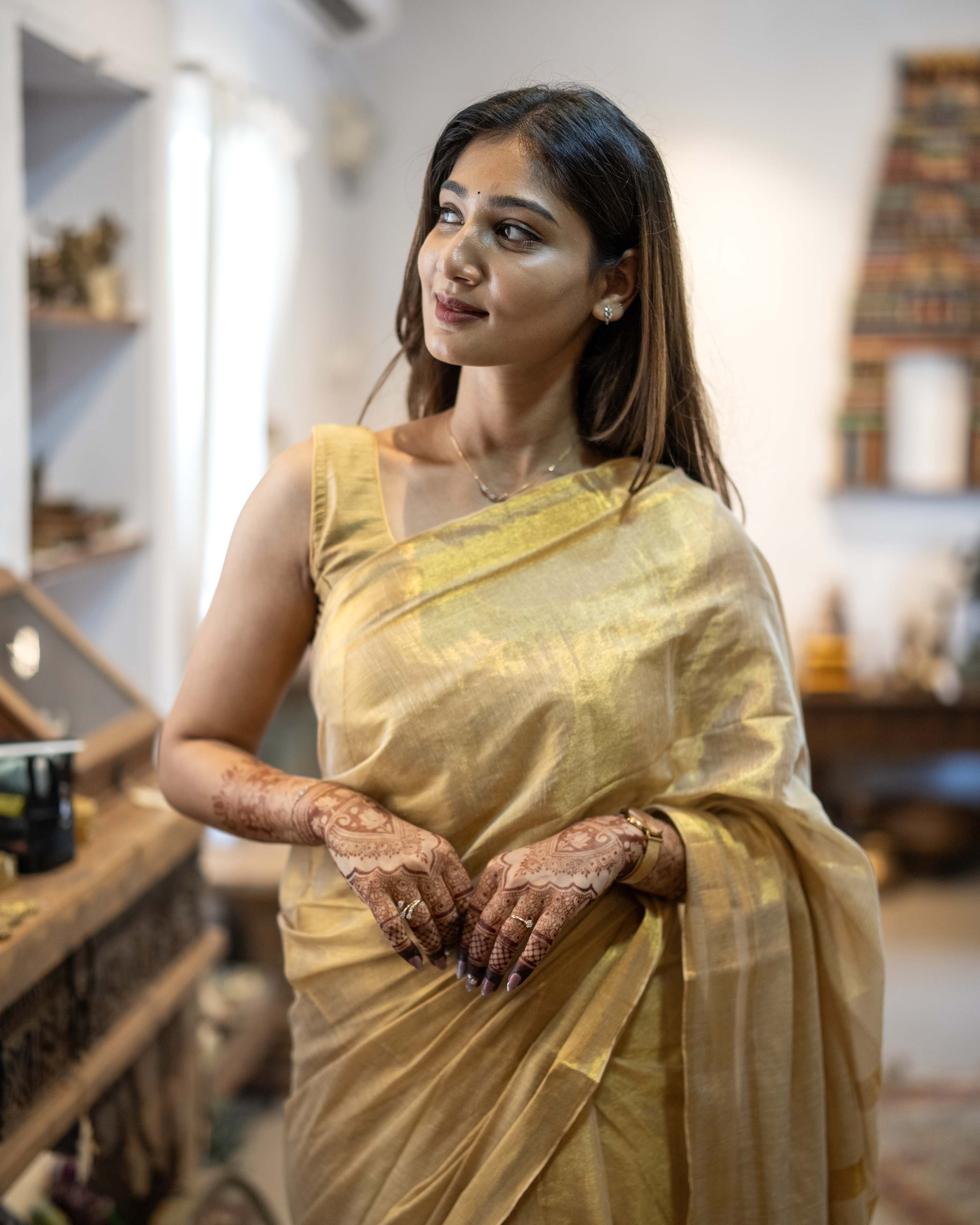 Gold Tissue Elegance Saree