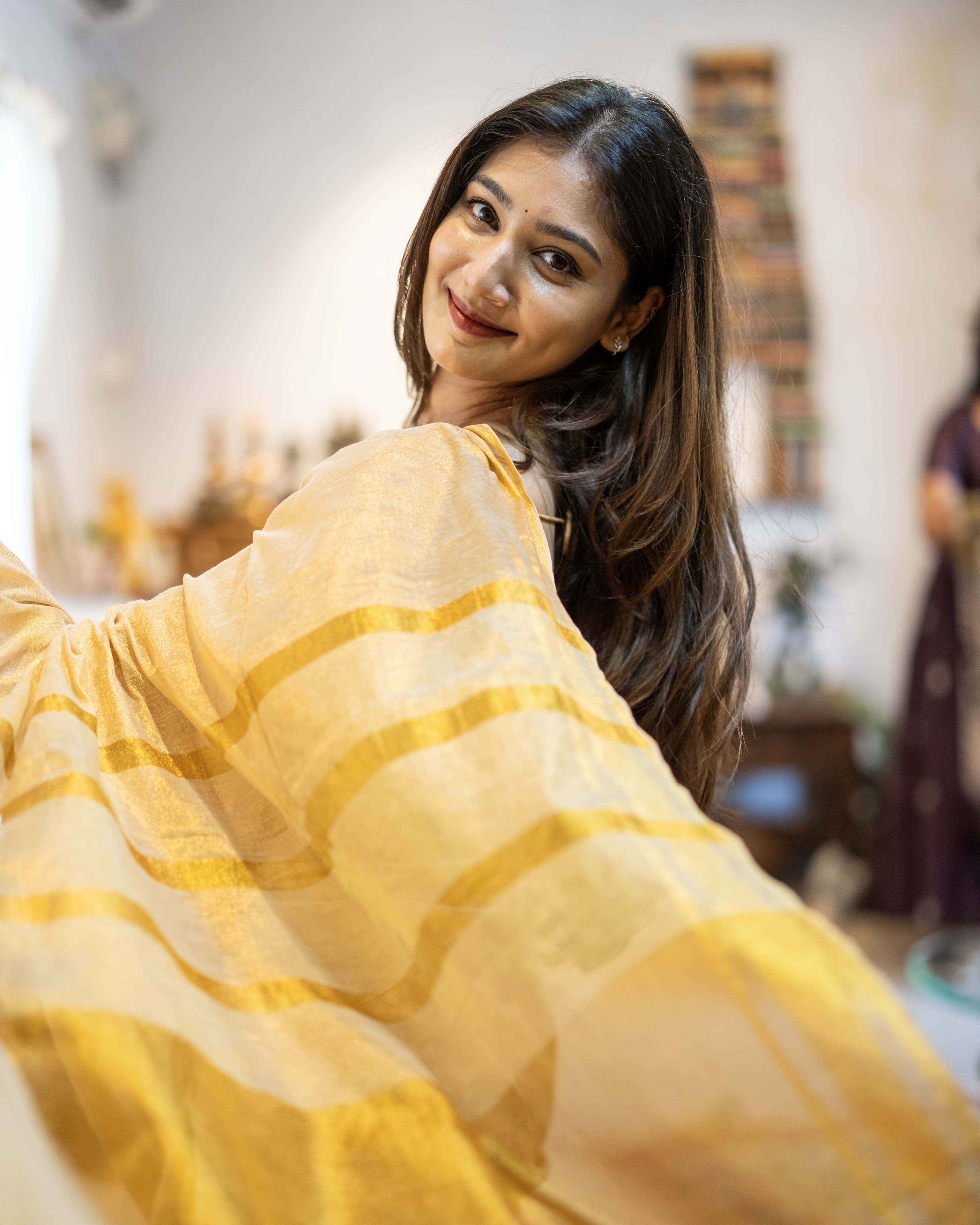 Gold Tissue Elegance Saree