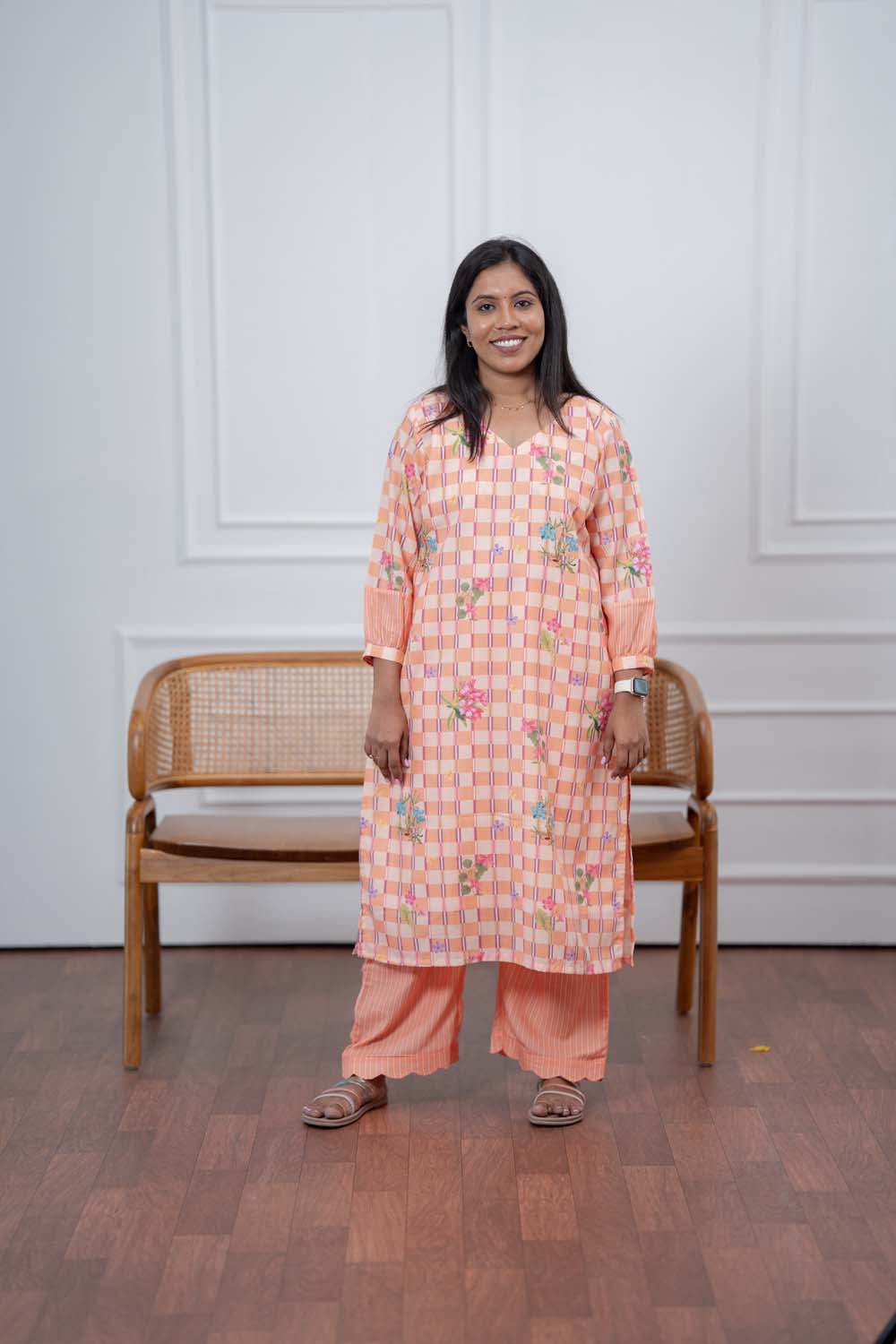 Sunset Bloom Palazzo Co-ord set