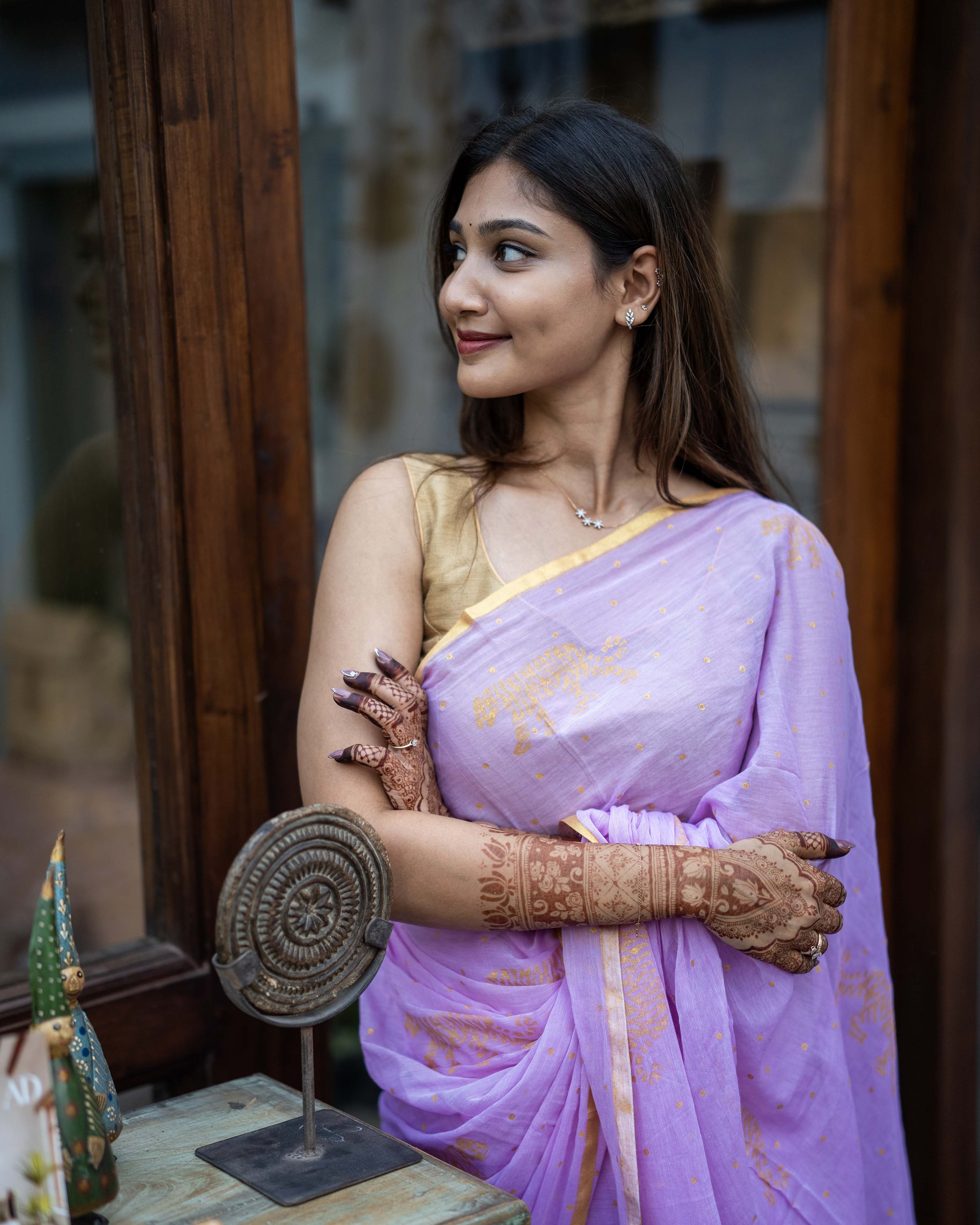 Blue Soft tissue Saree