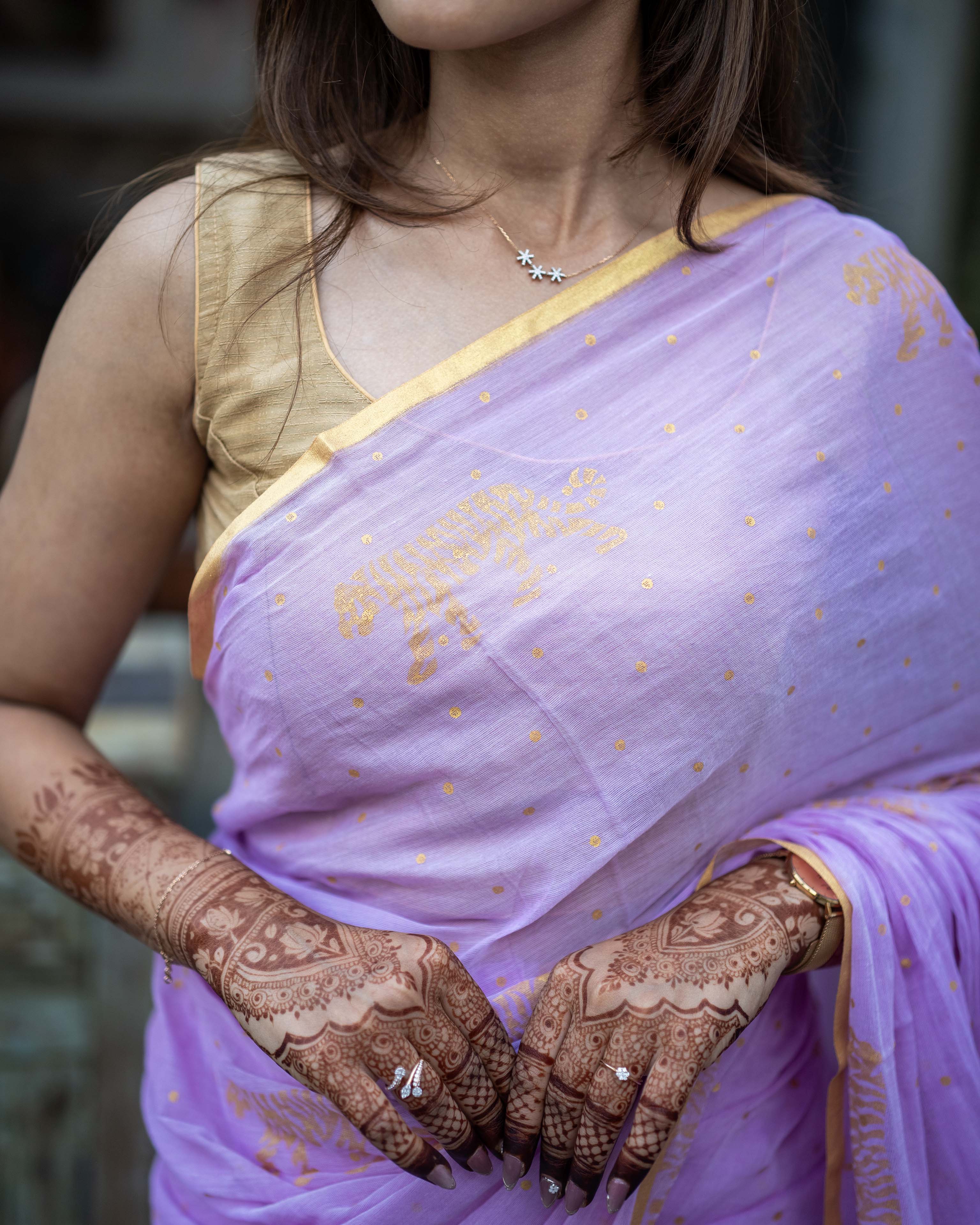 Blue Soft tissue Saree
