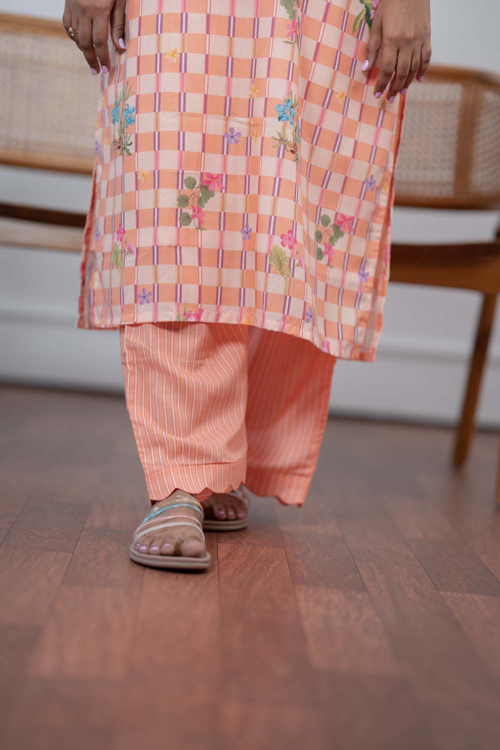 Sunset Bloom Palazzo Co-ord set