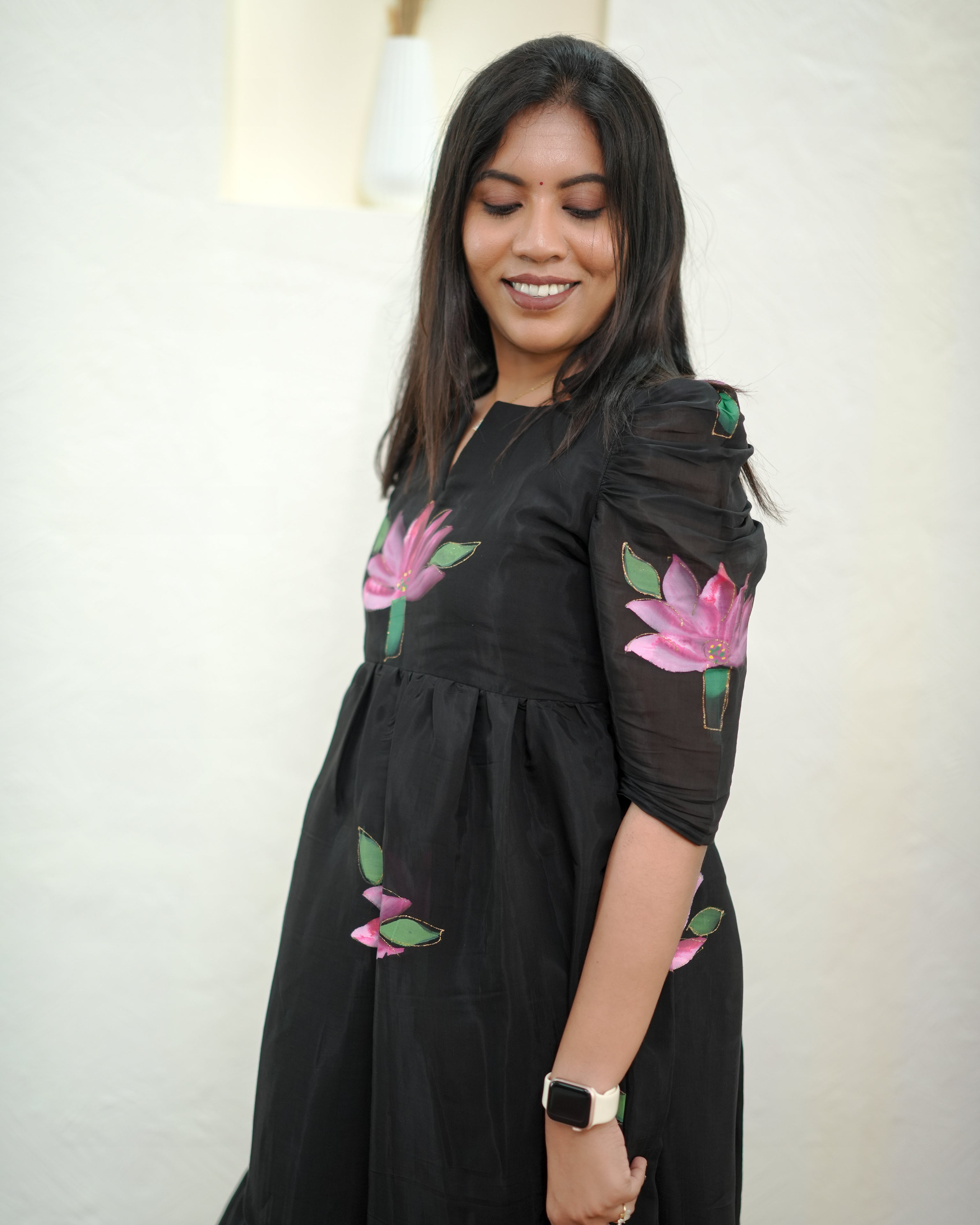 Black Floral Fairy Vibes Maxi