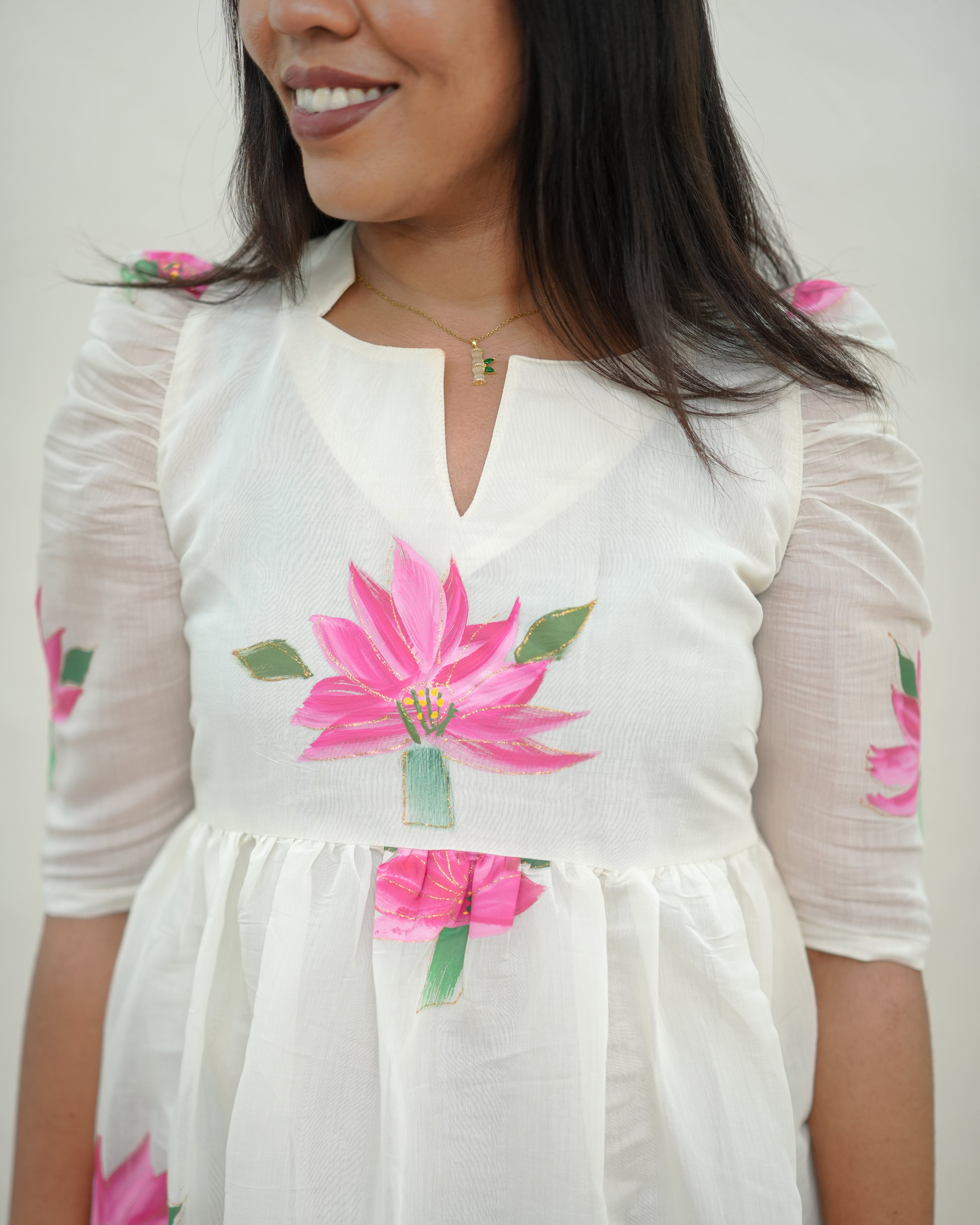 White Floral Fairy Vibes Maxi