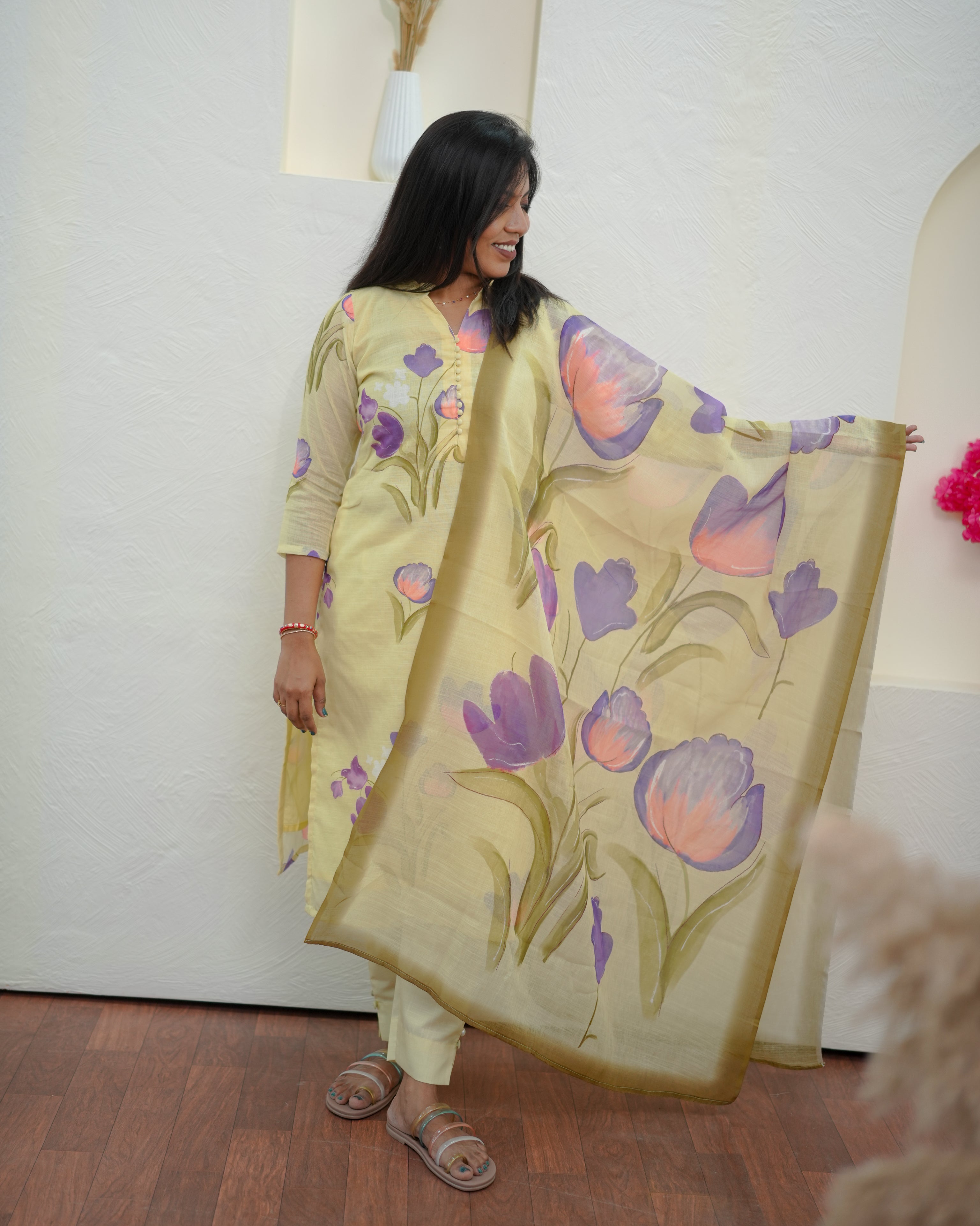 Pastel Petal Symphony Salwar Set