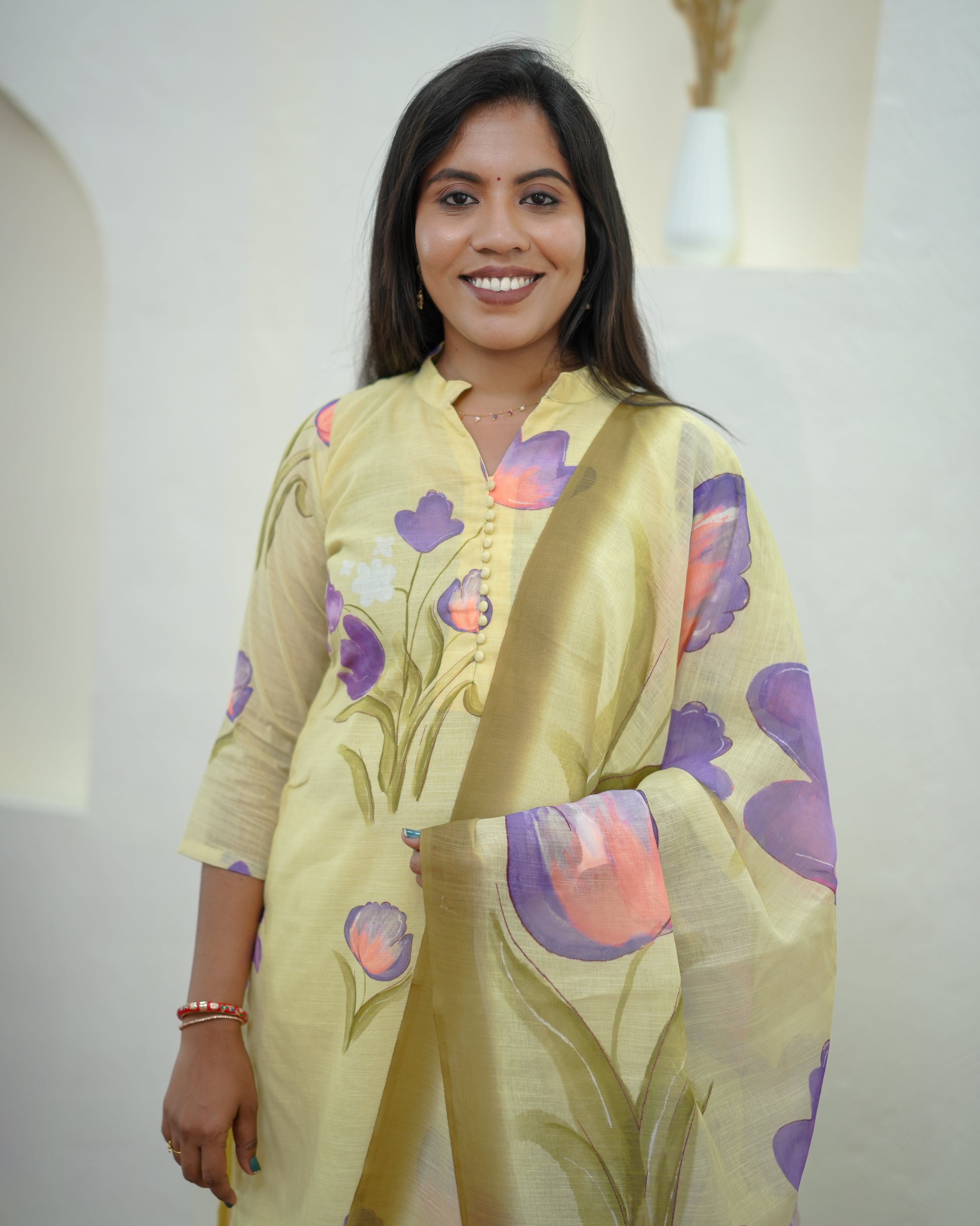 Pastel Petal Symphony Salwar Set