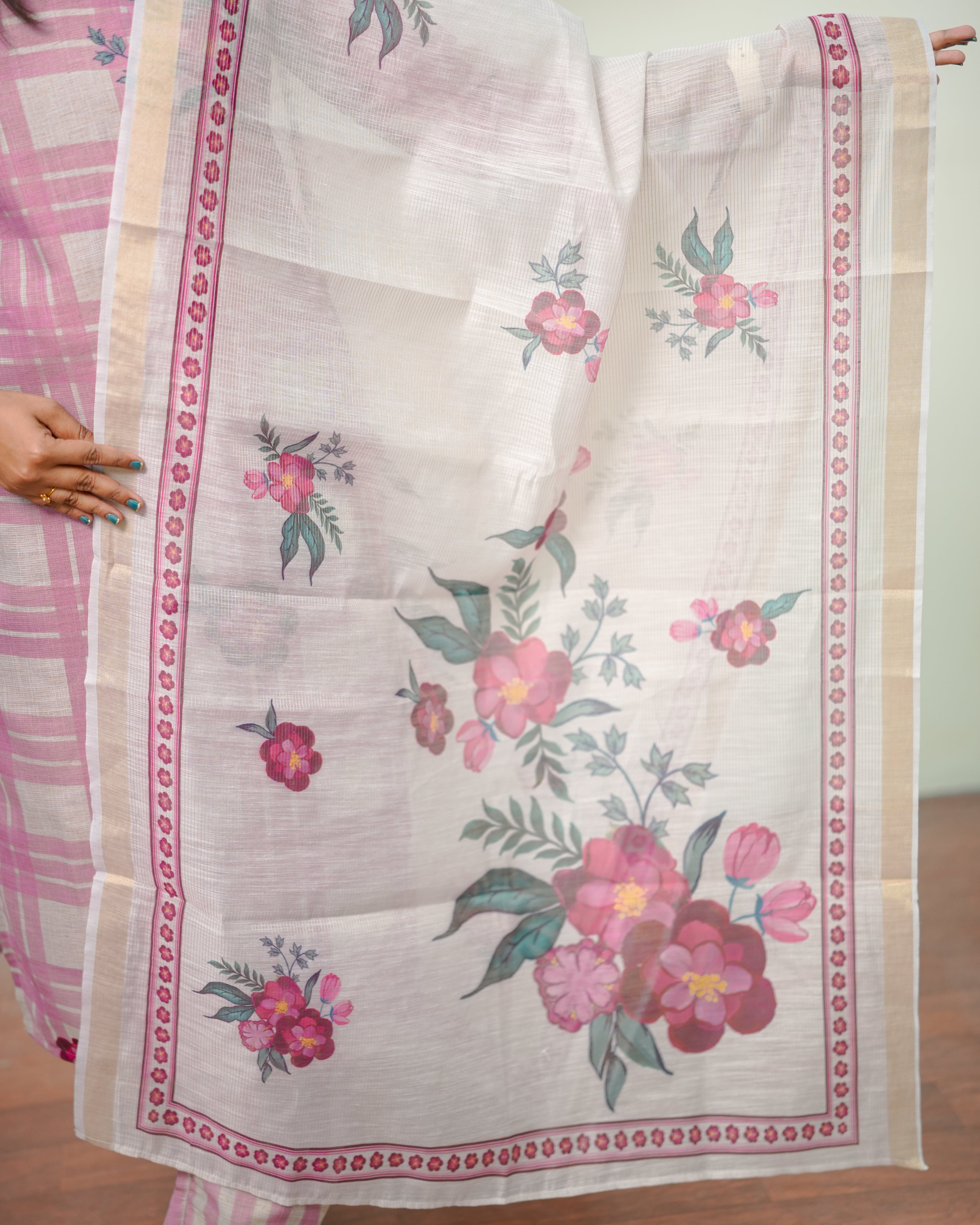 Checked Blossom Affair Salwar Set