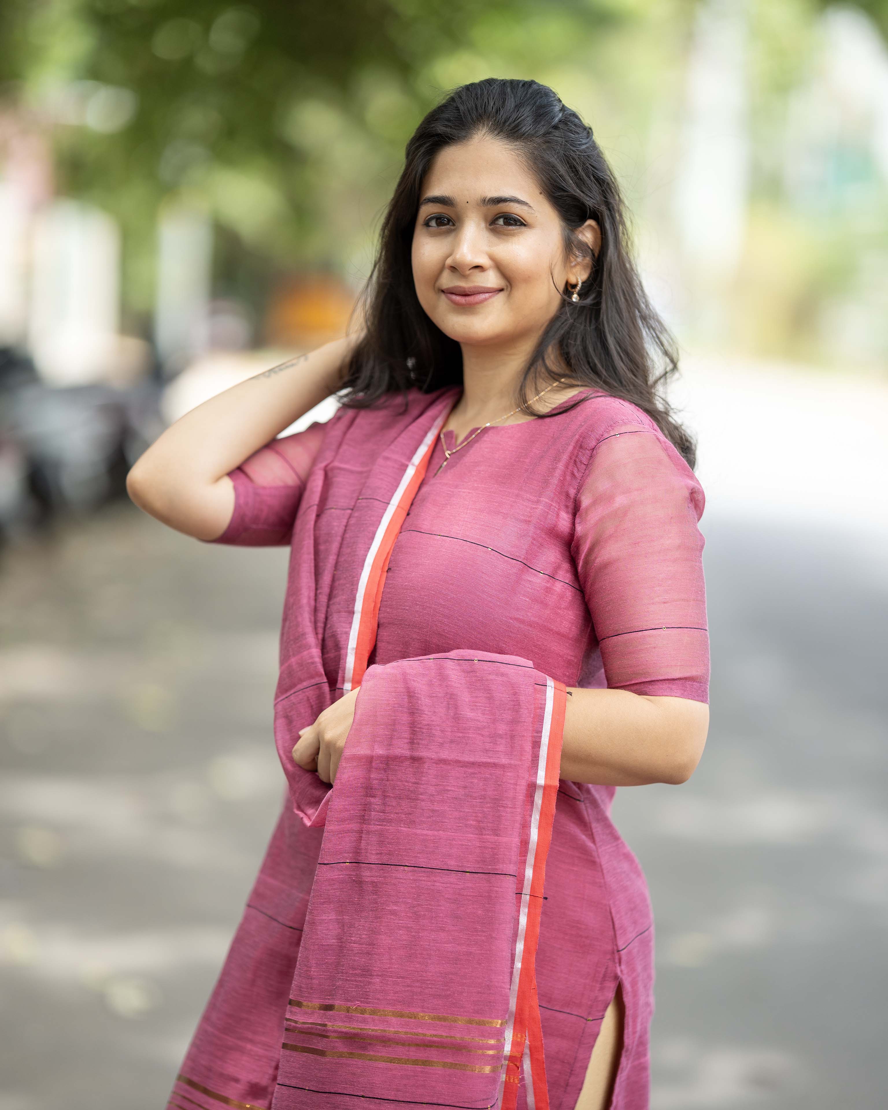 Onion Pink Top & Duppata