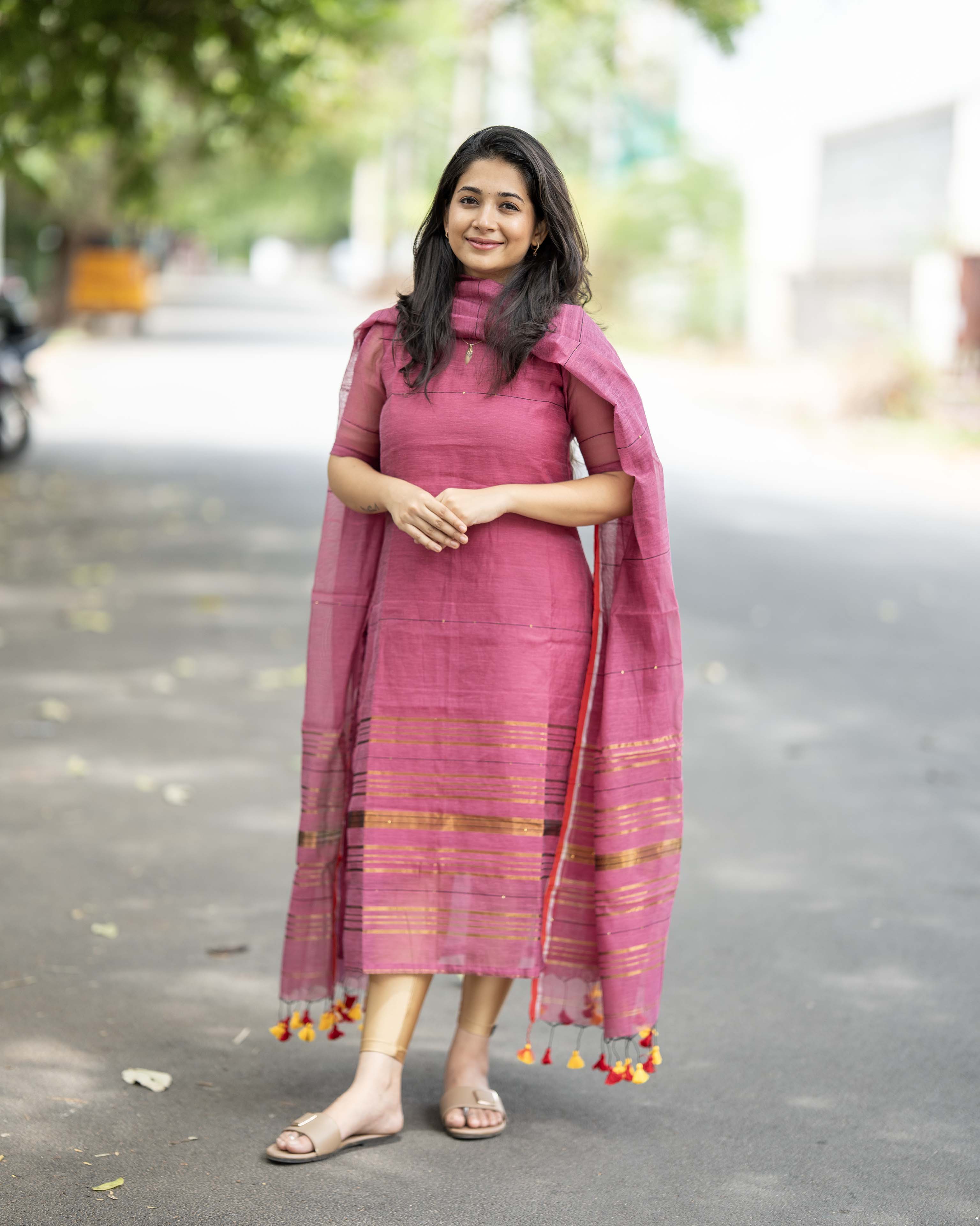 Onion Pink Top & Duppata