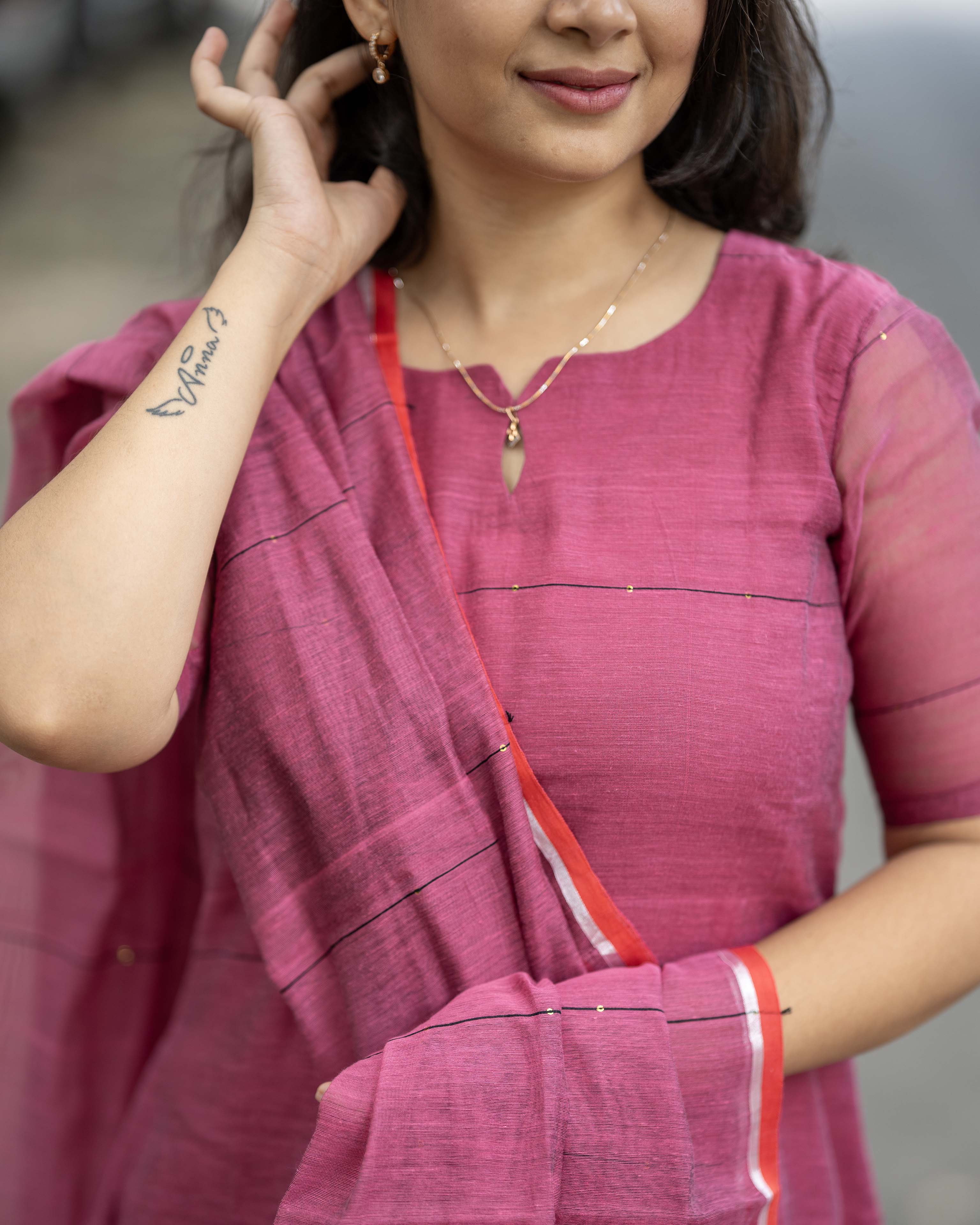 Onion Pink Top & Duppata
