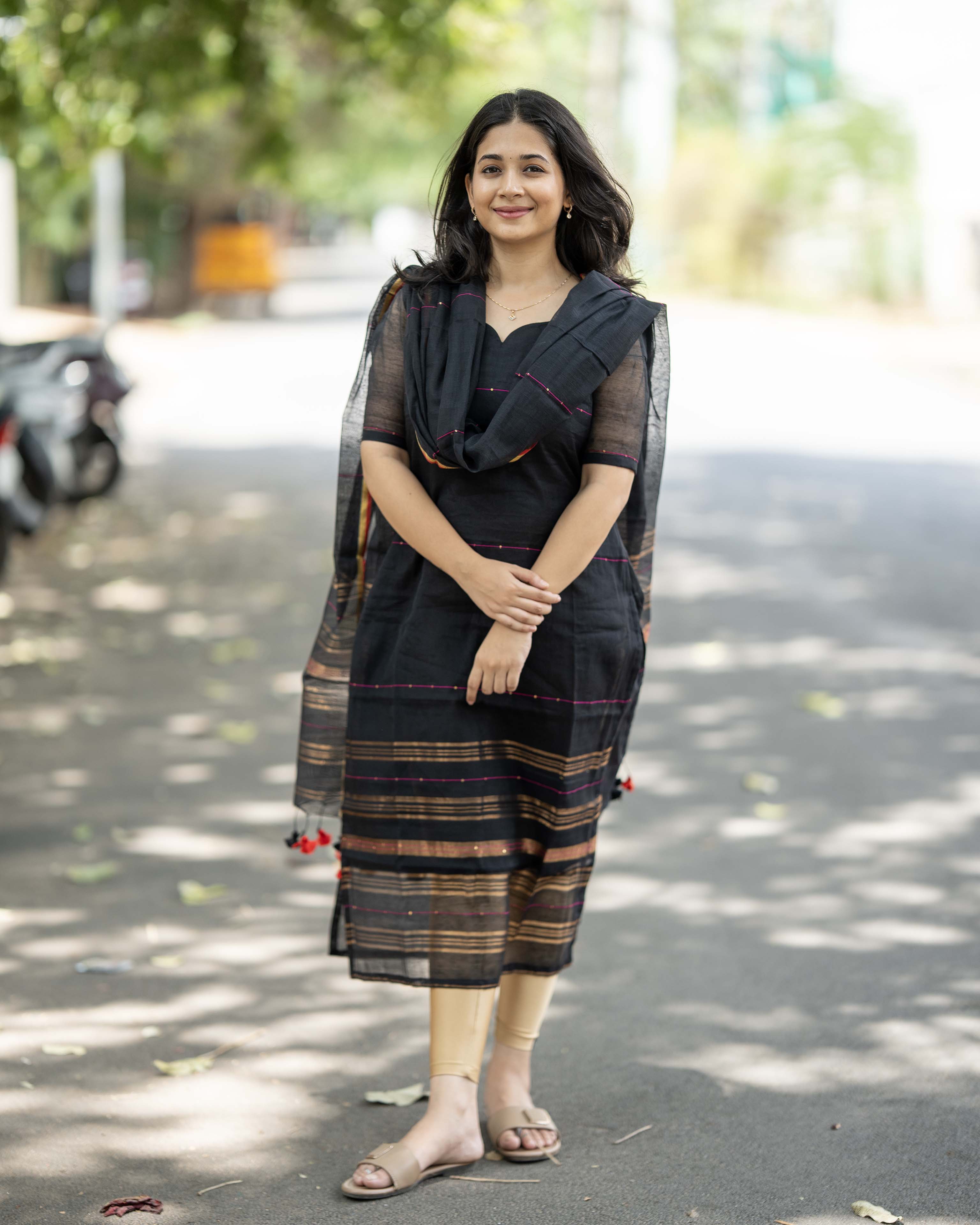 Black Ethnic Top & Duppata