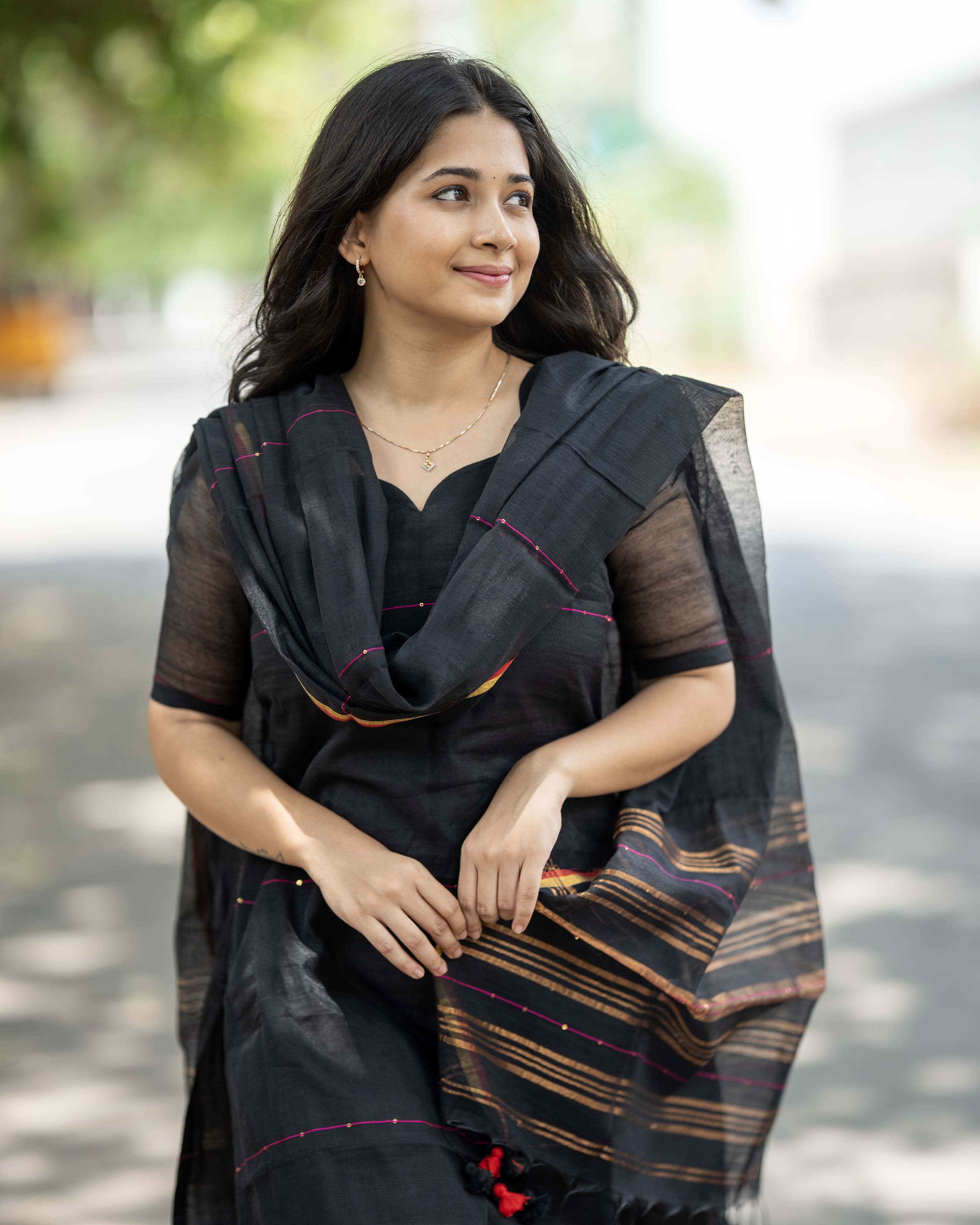 Black Ethnic Top & Duppata