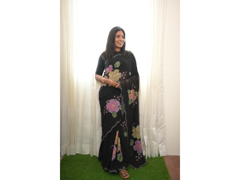 Nightfall Floral Saree