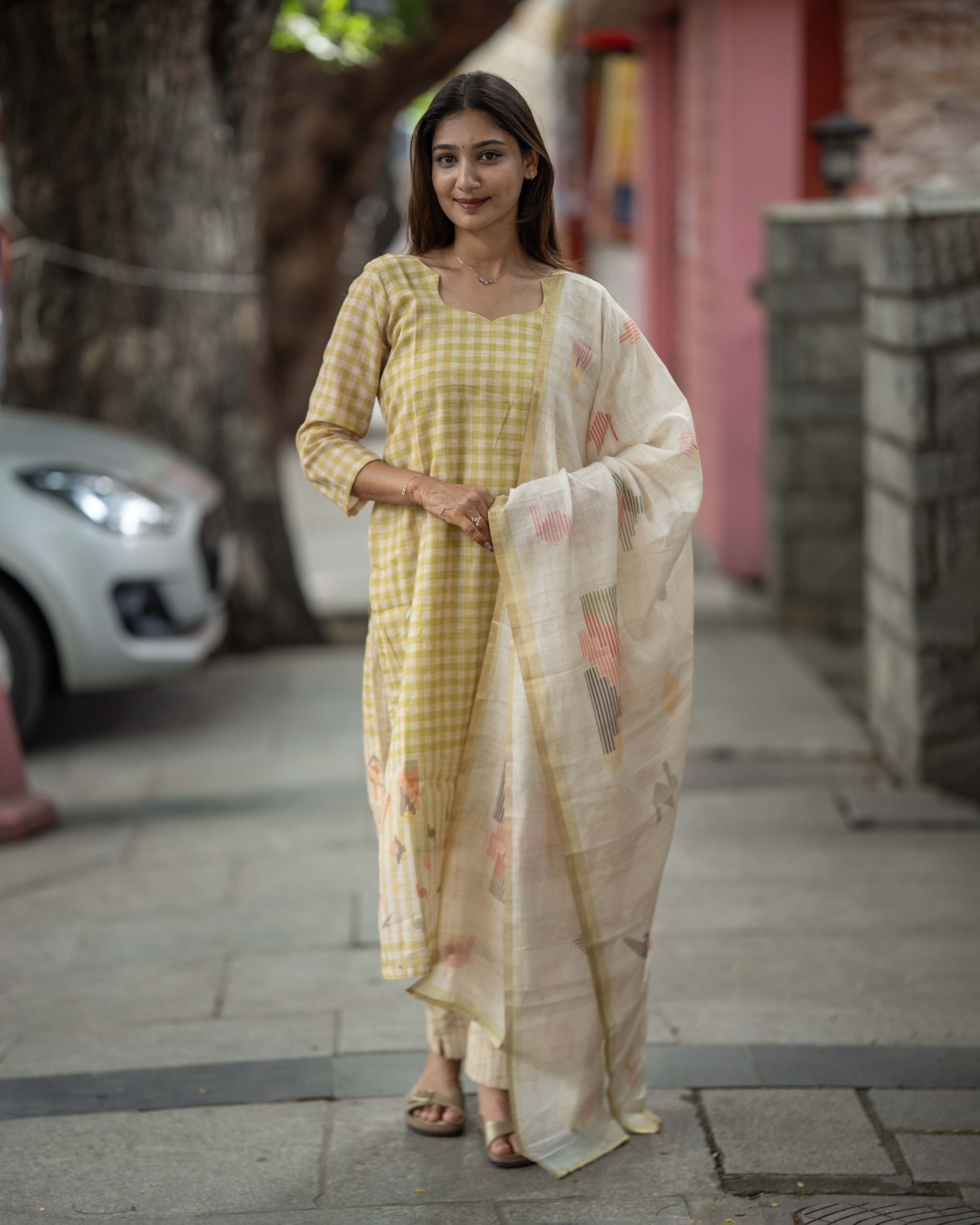 Yellow Checks 3-Piece Set