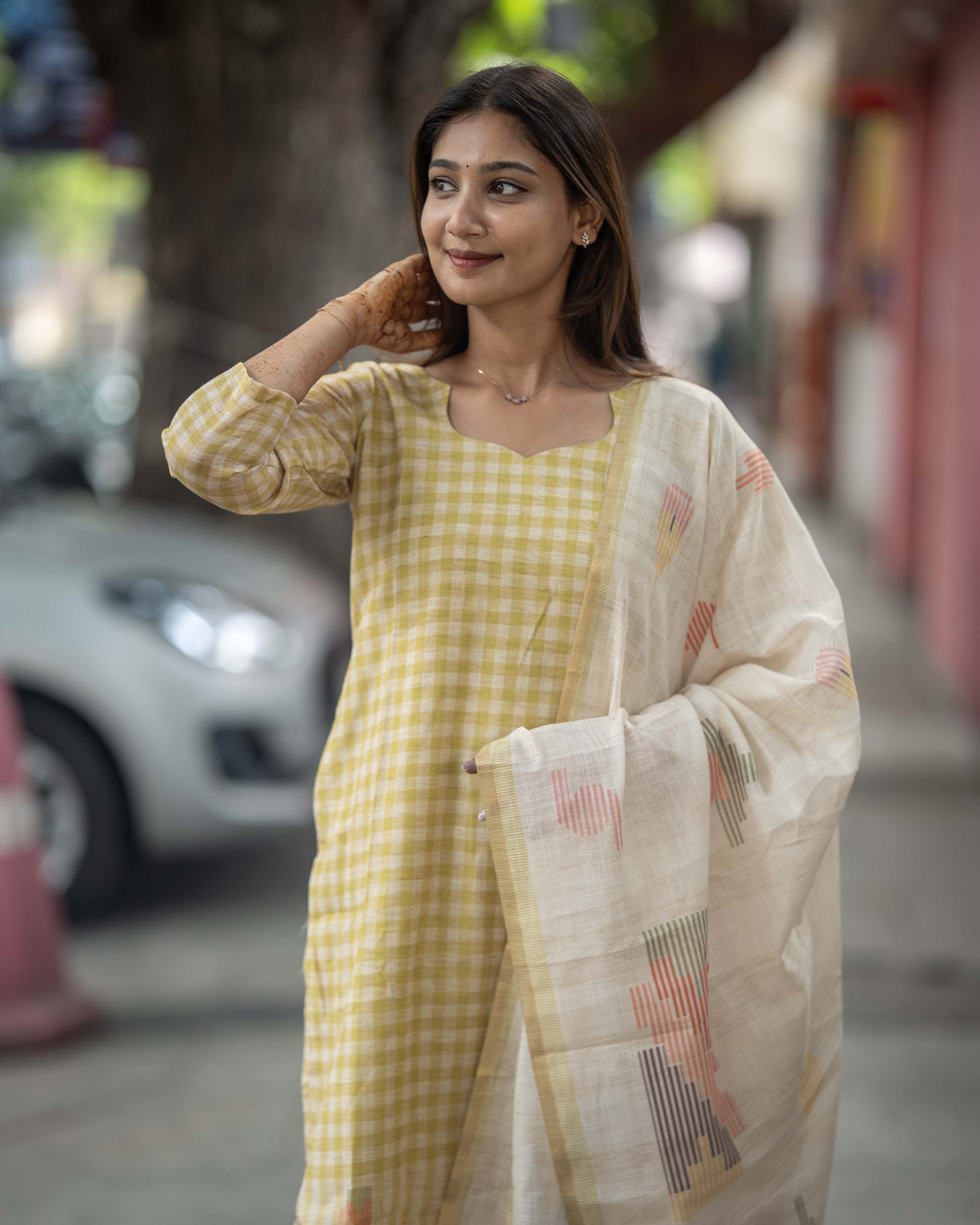 Yellow Checks 3-Piece Set