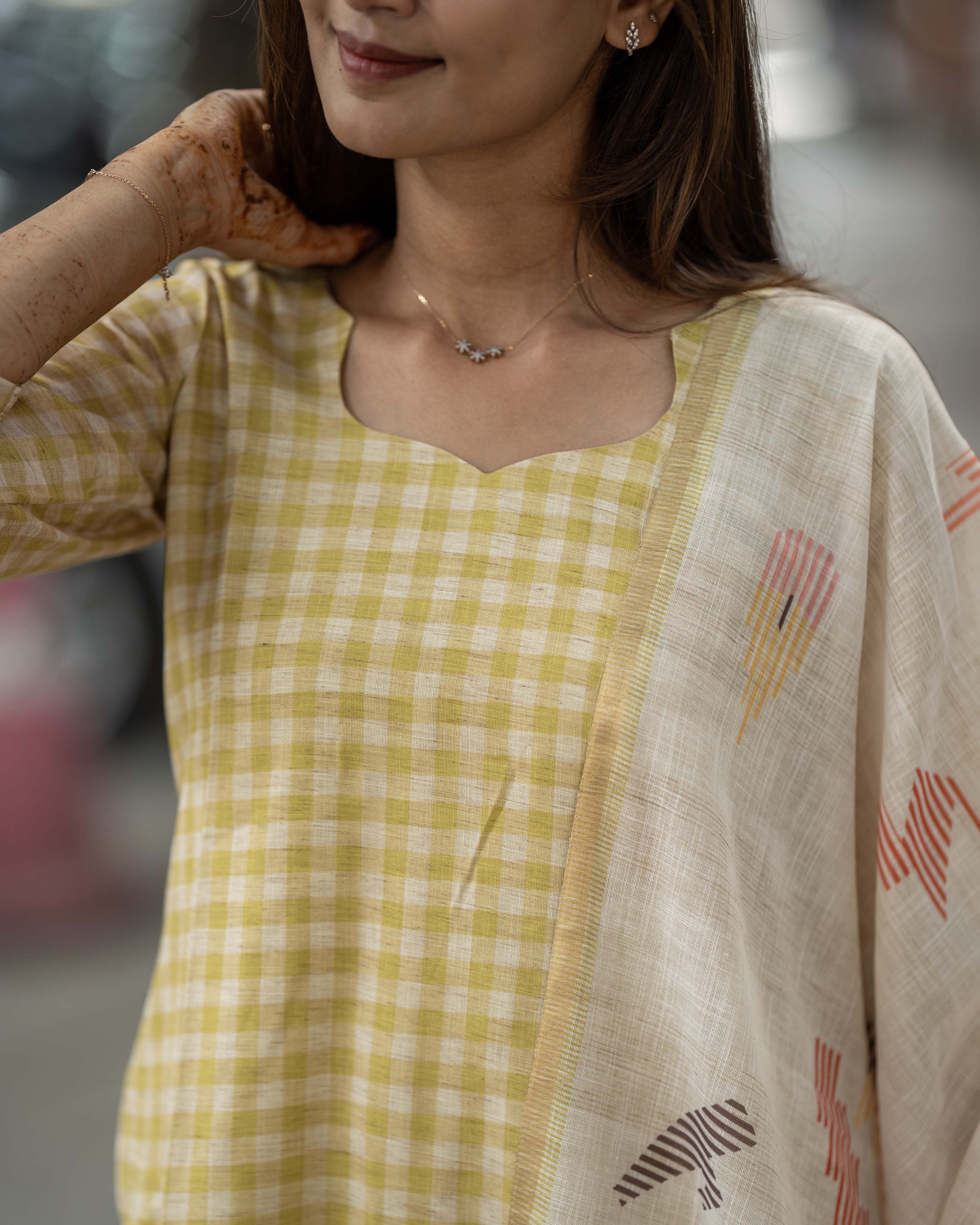 Yellow Checks 3-Piece Set