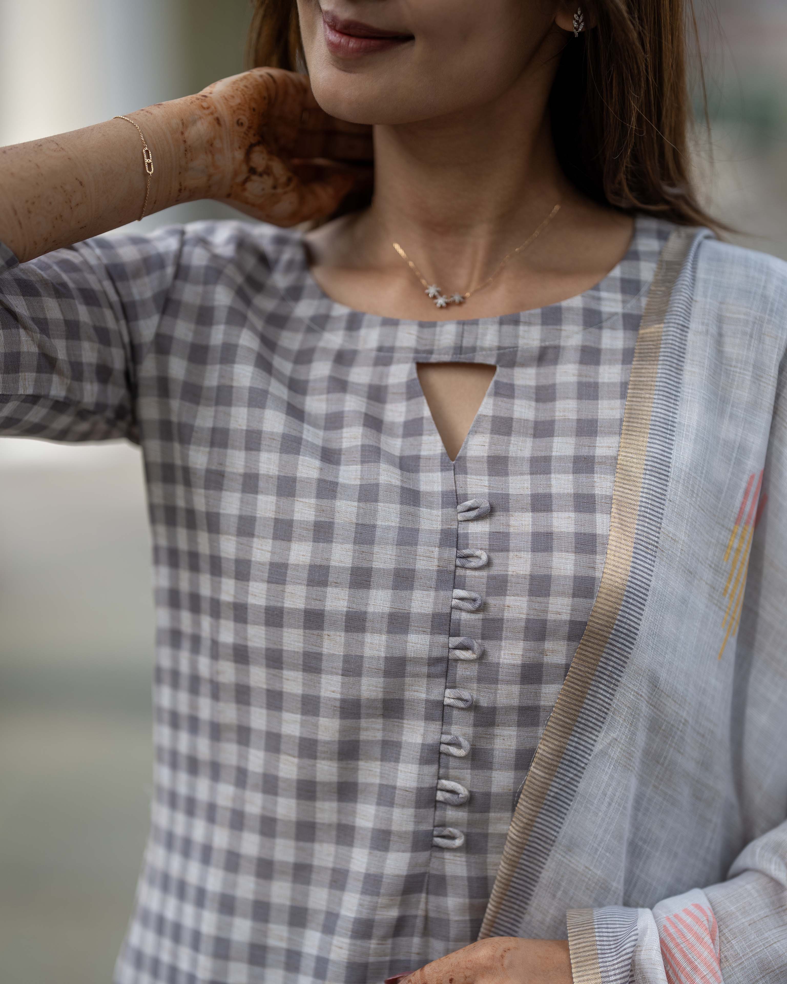Grey Check 3-Piece Set