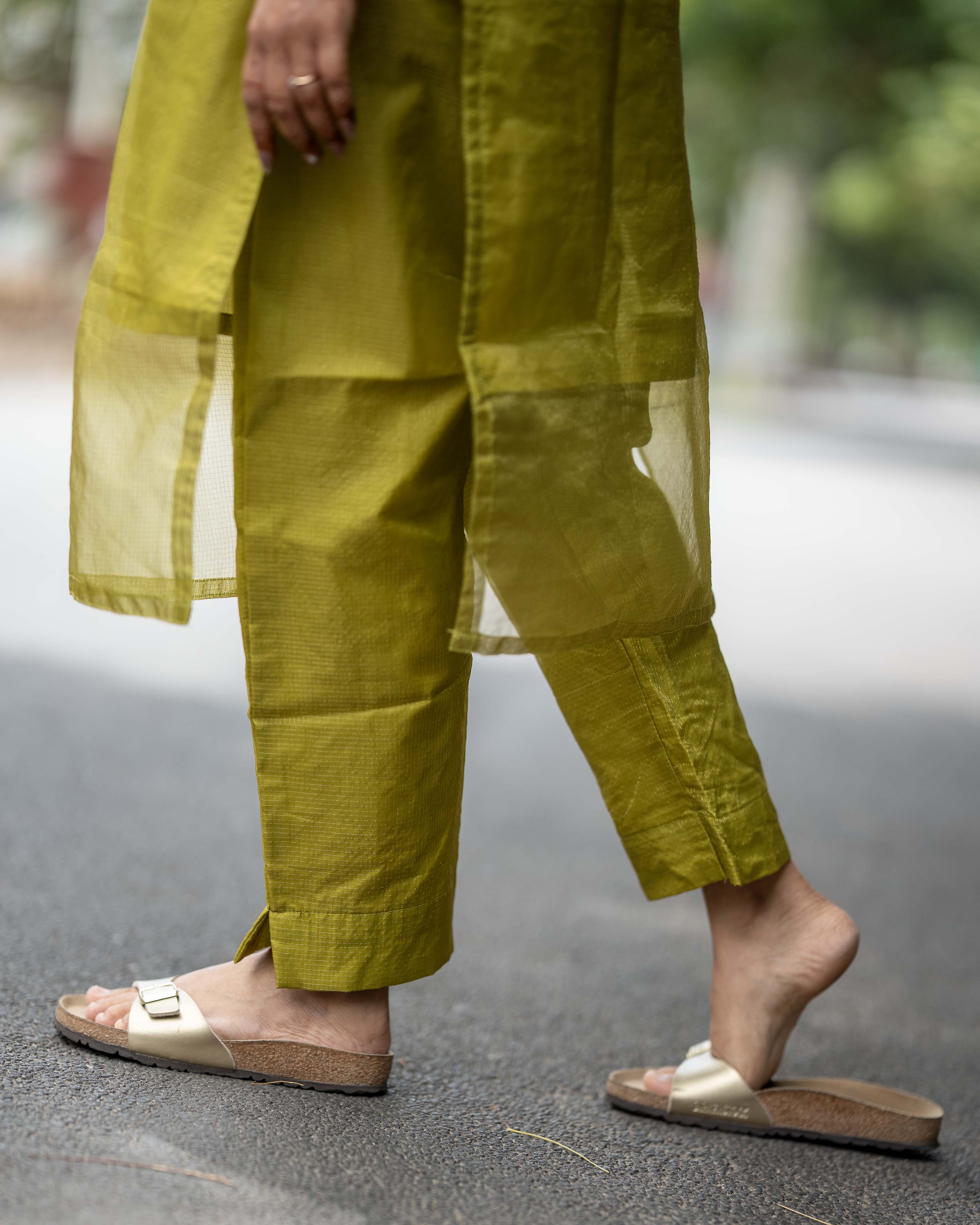 Olive Green Solid Co-ord Set