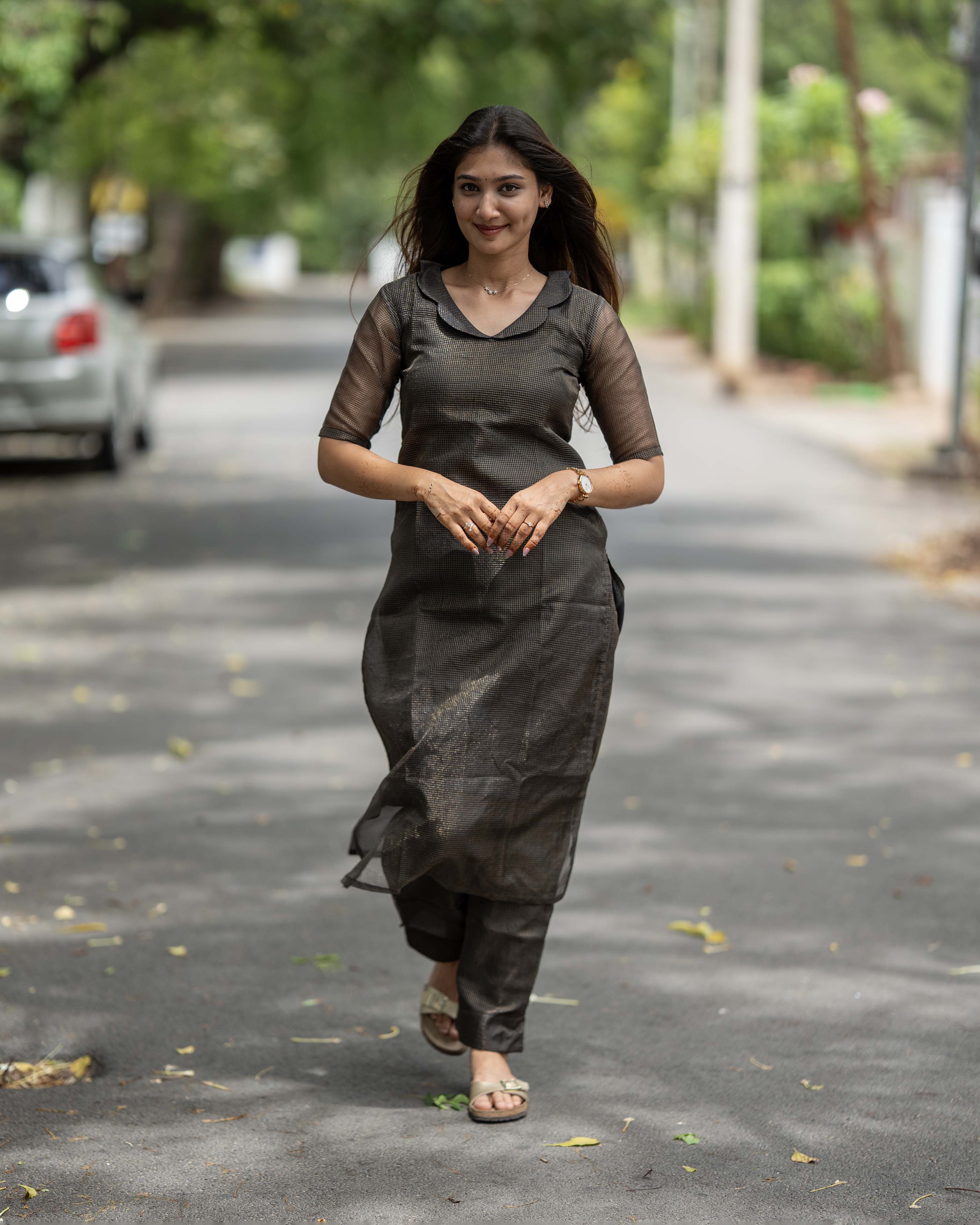 Charcoal Black Solid Co-ord Set