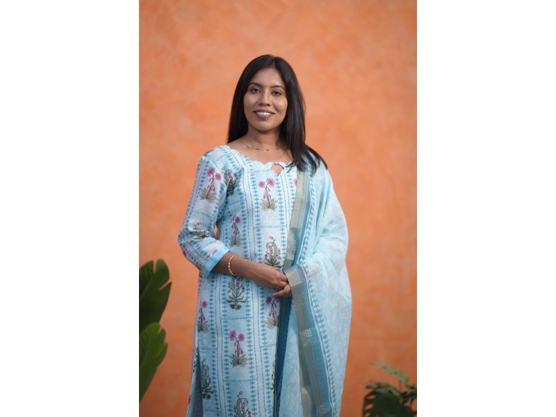 Twilight Bloom 3-Piece Salwar Set