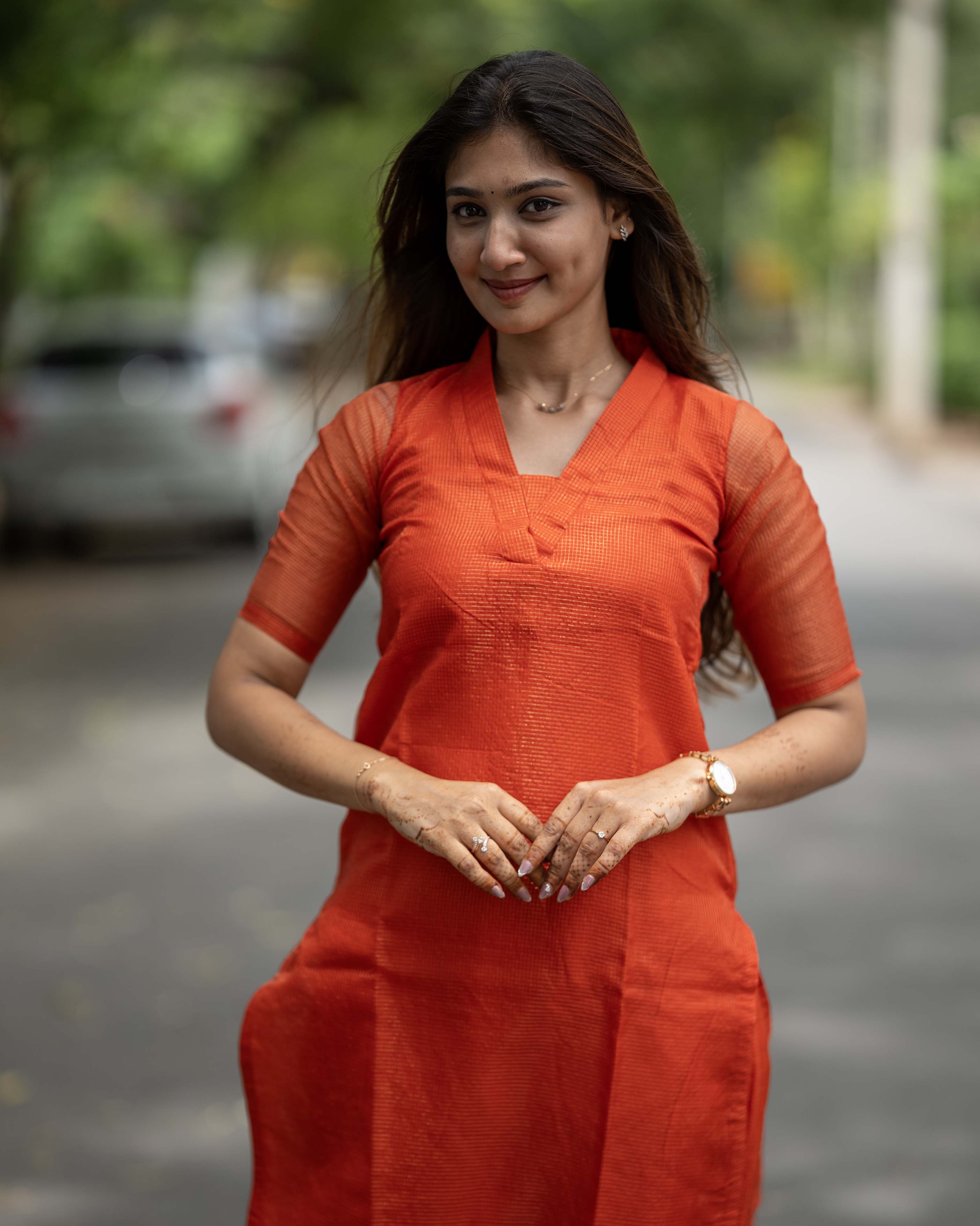 Vermilion Red Solid Co-ord Set