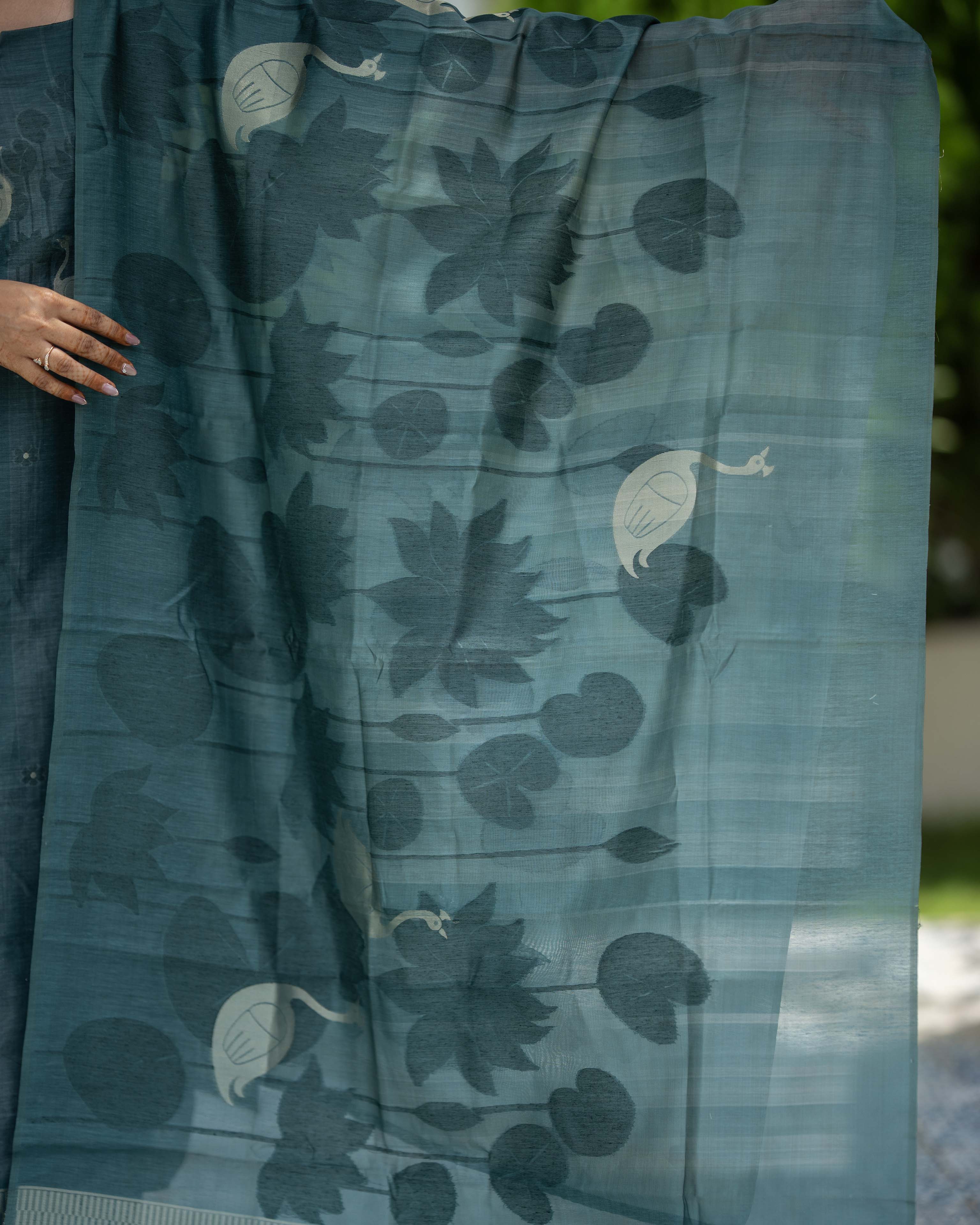 Teal Green Swan Print 3-Piece Set