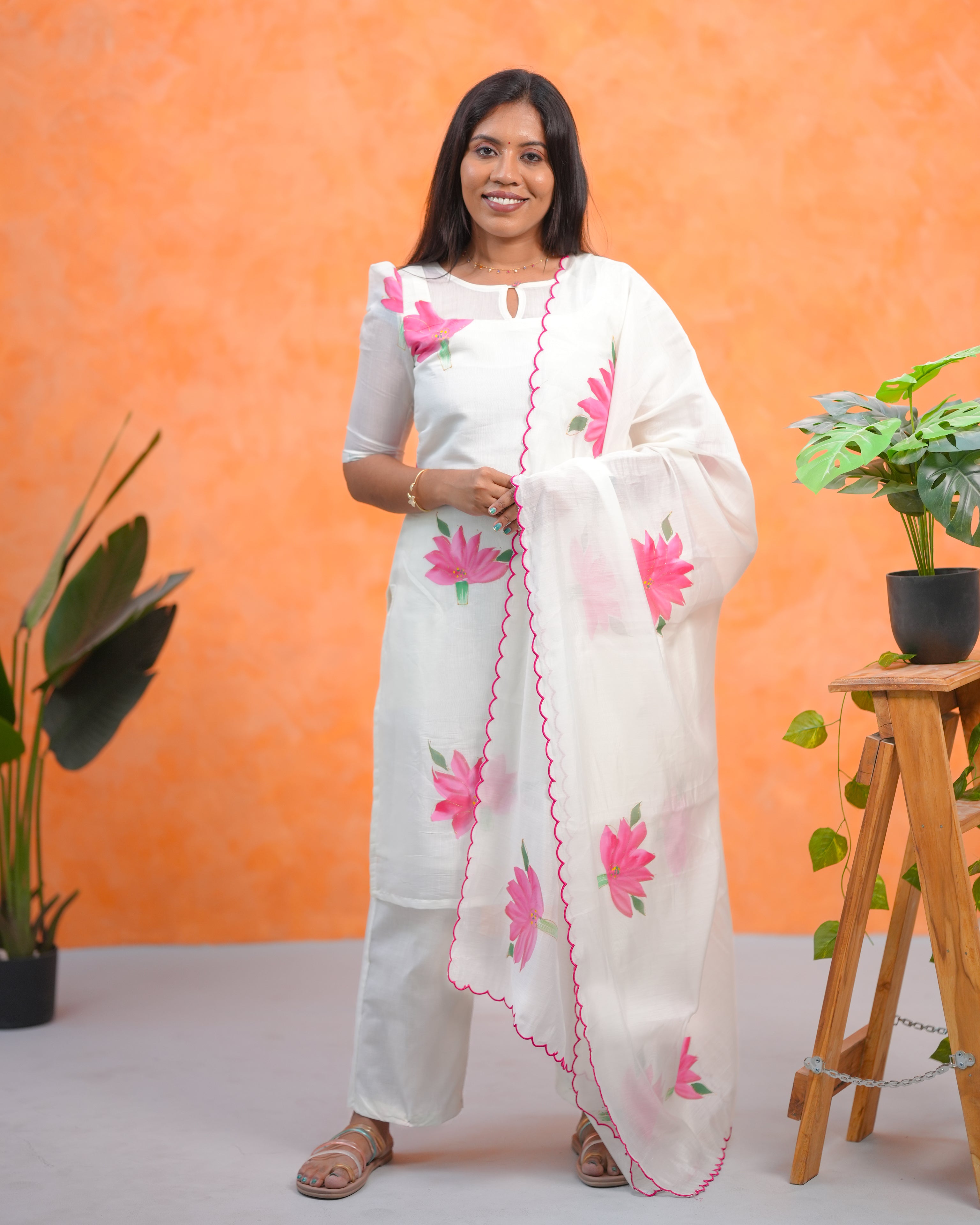 Grace Woven in Chanderi Top & Dupatta