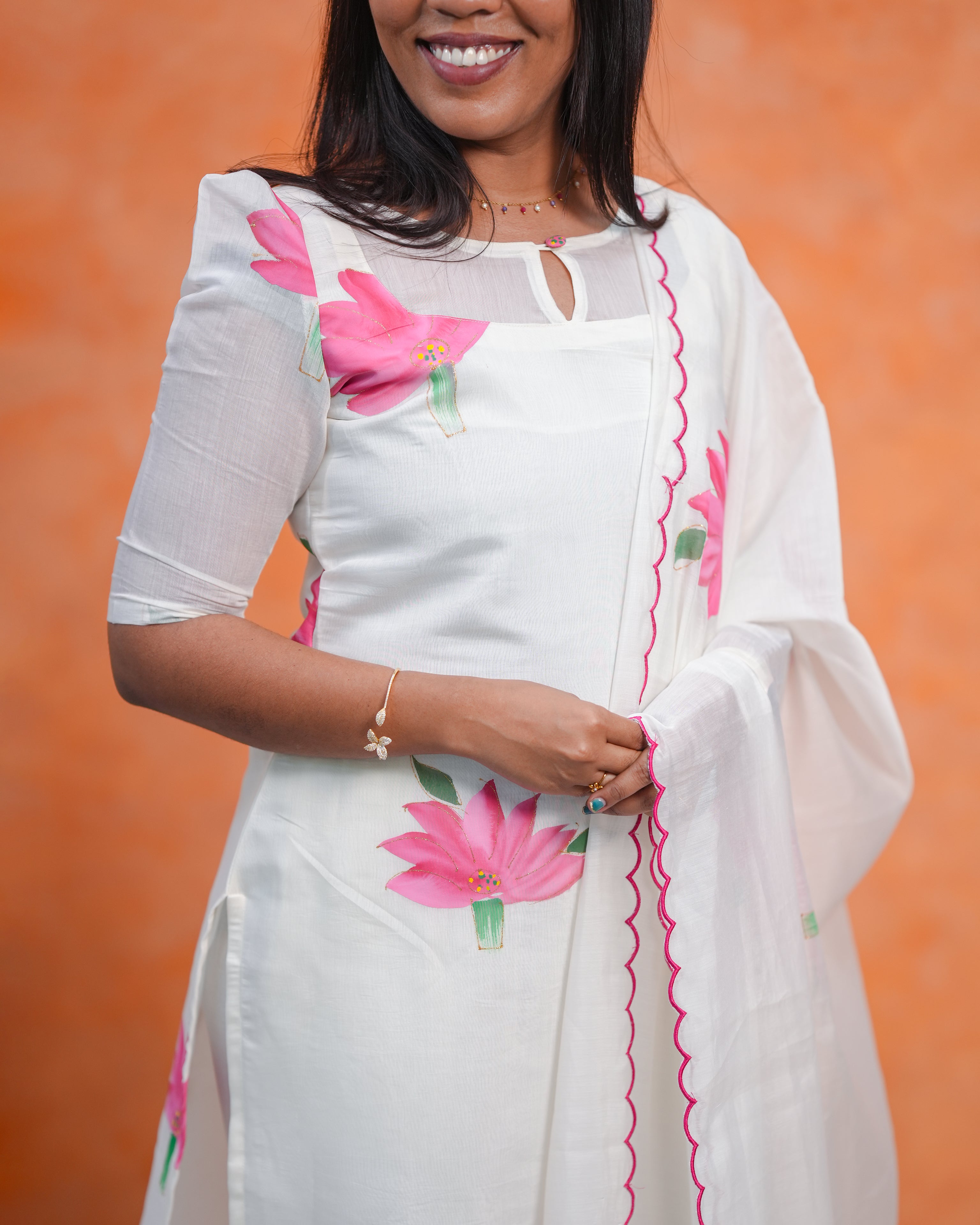 Grace Woven in Chanderi Top & Dupatta