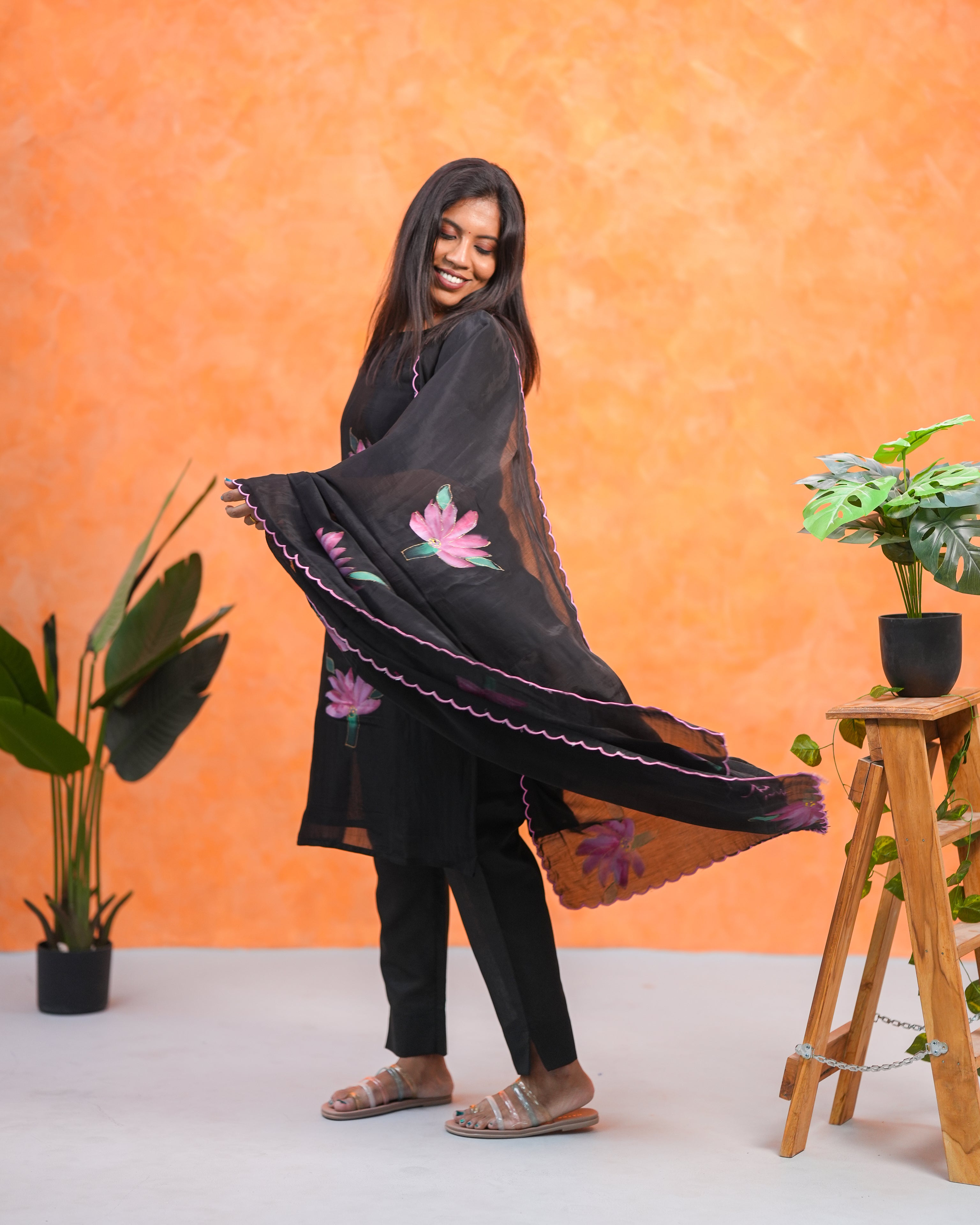 Bloom with Confidence Chanderi Top & Dupatta