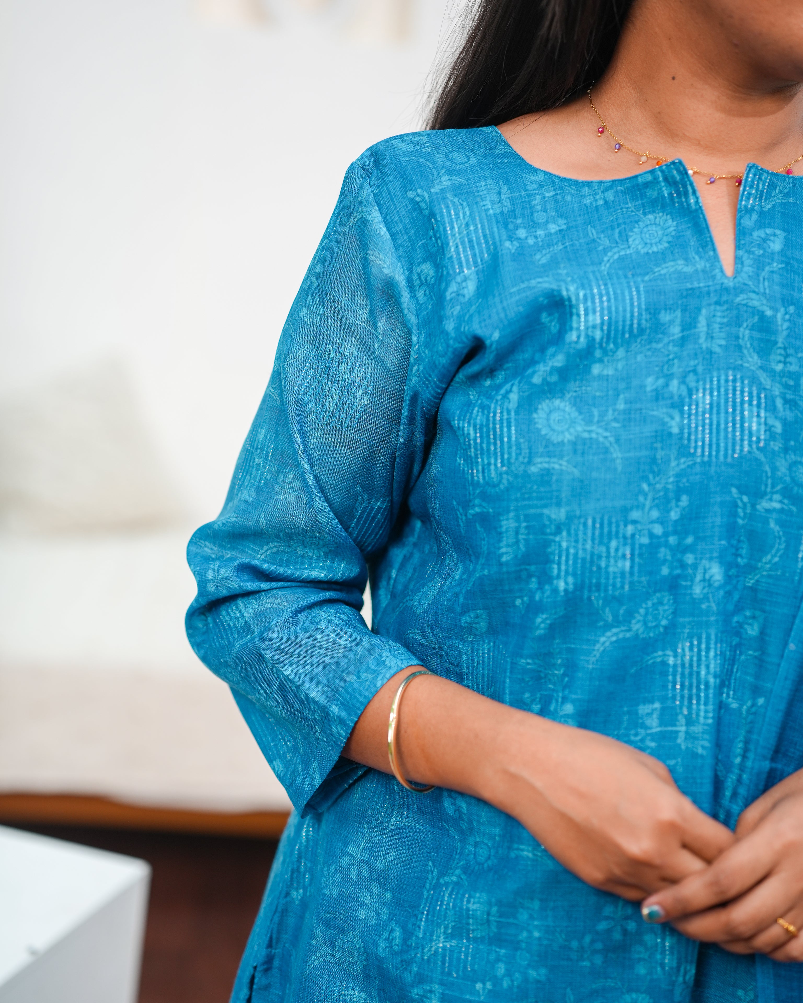 Graceful Blue Heritage Salwar Set