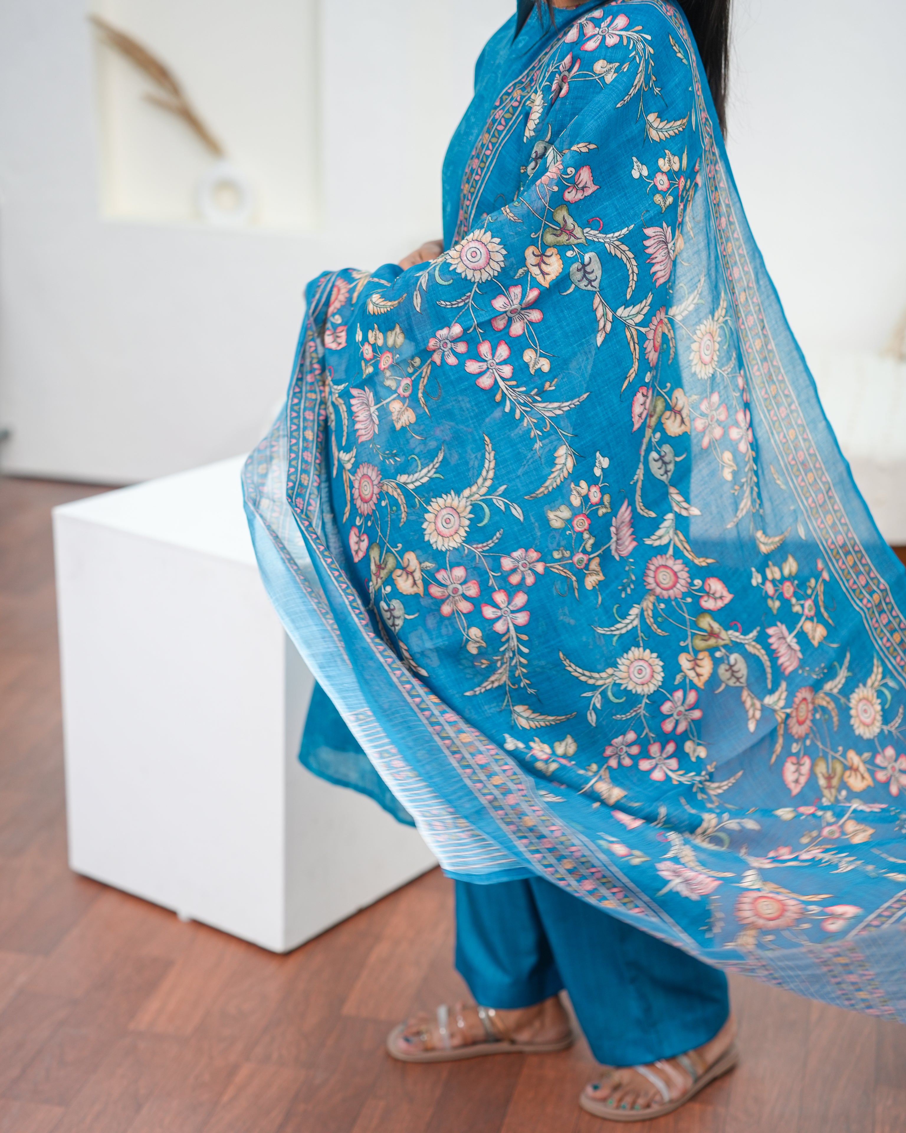 Graceful Blue Heritage Salwar Set