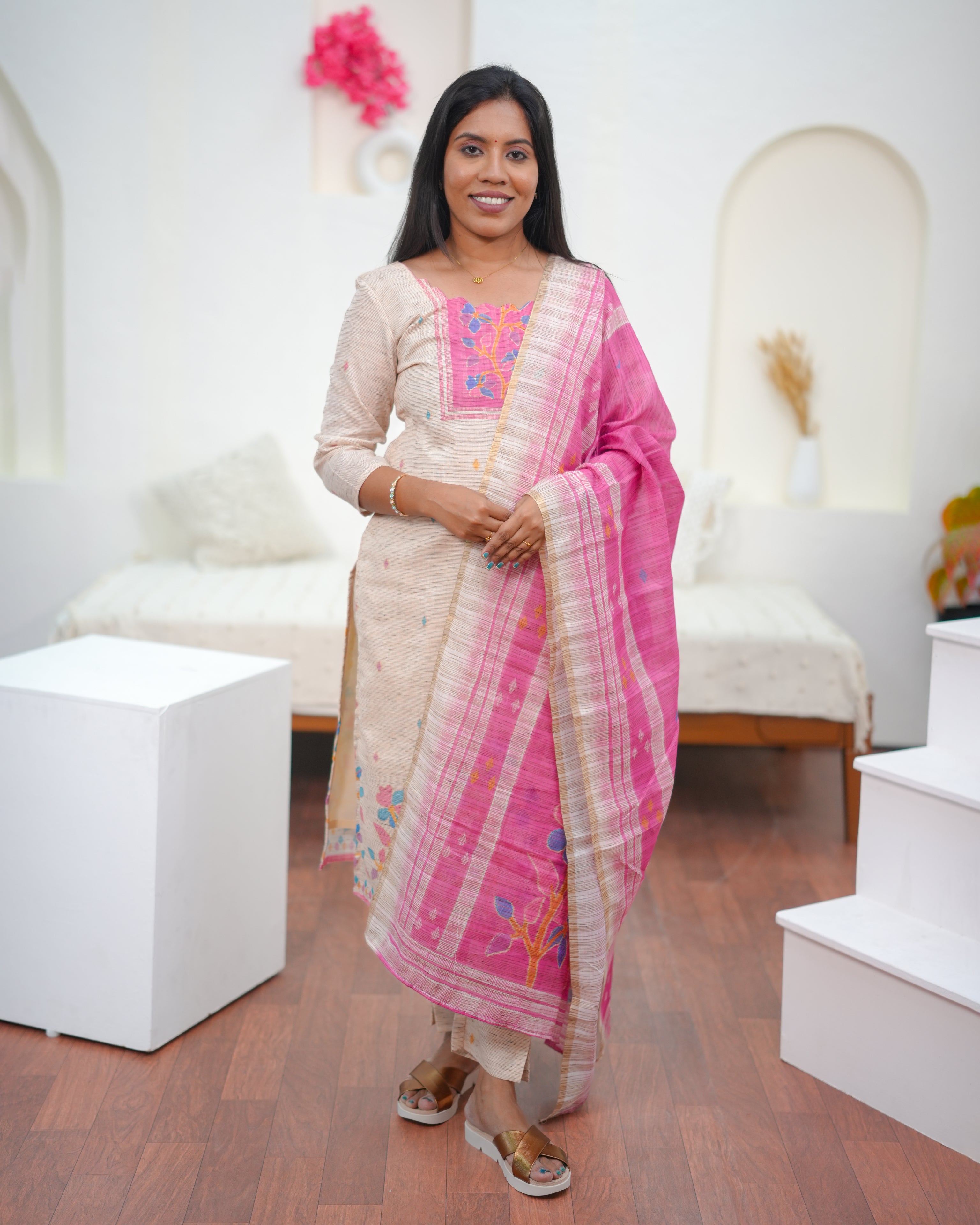 Pink Lotus Grace 3-Piece Salwar Set