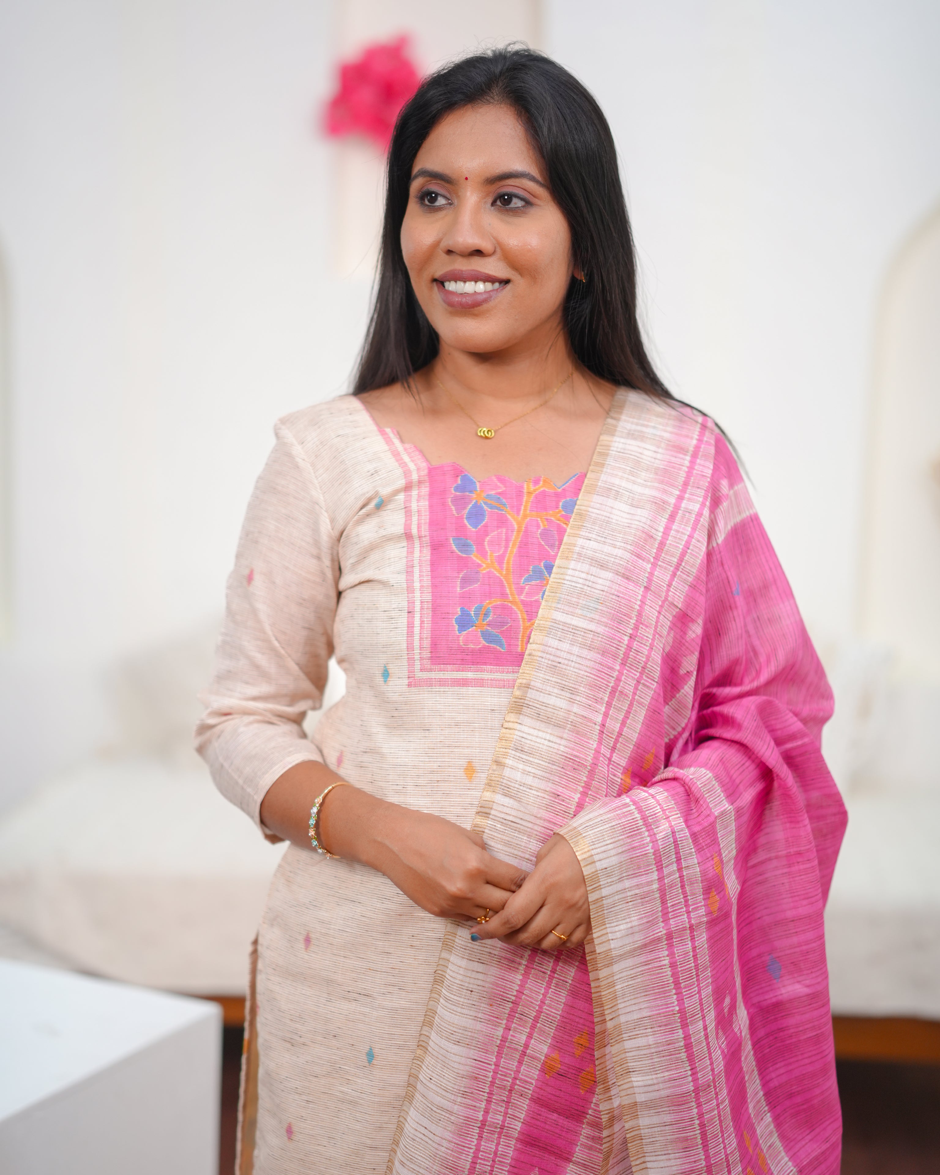 Pink Lotus Grace 3-Piece Salwar Set