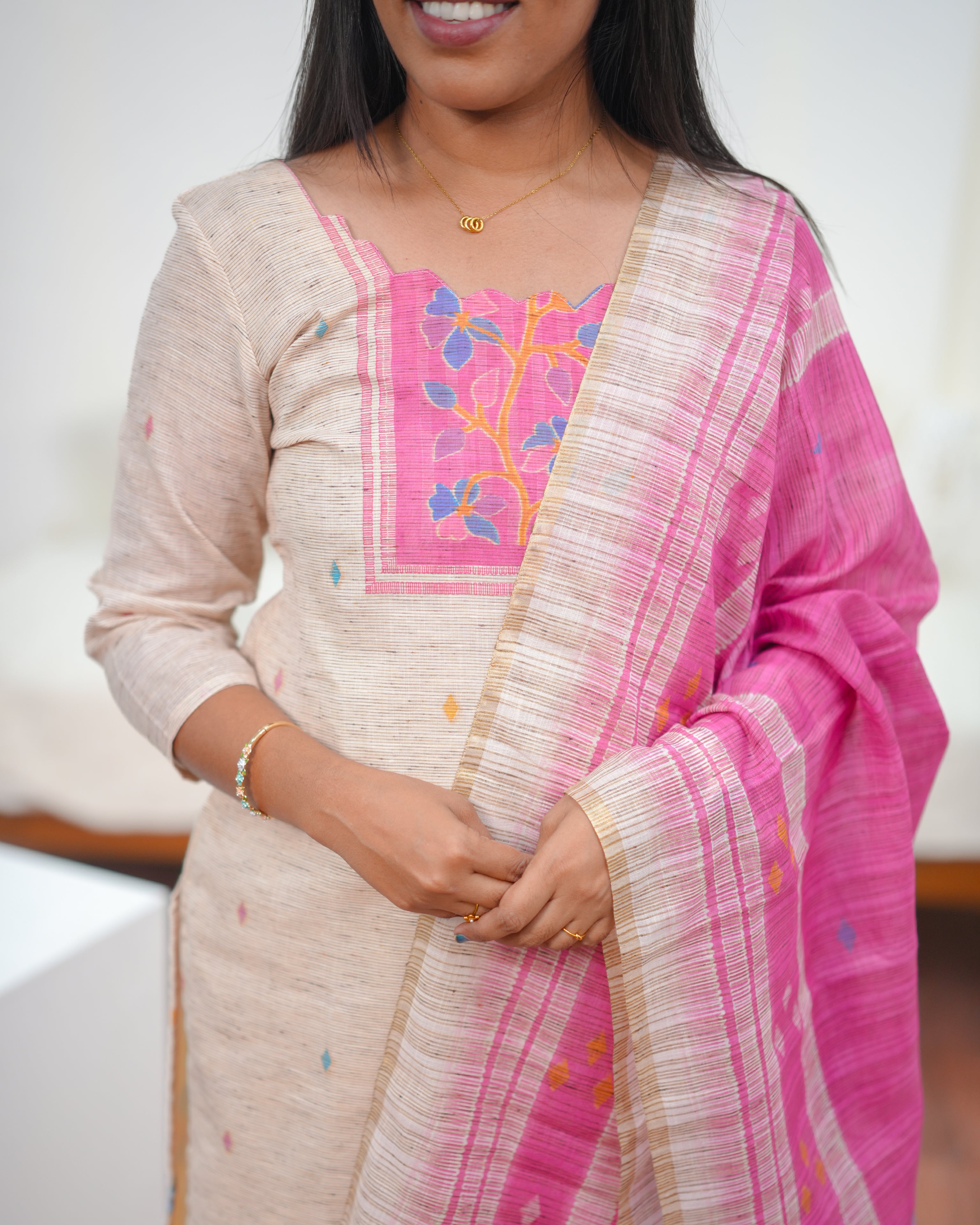 Pink Lotus Grace 3-Piece Salwar Set