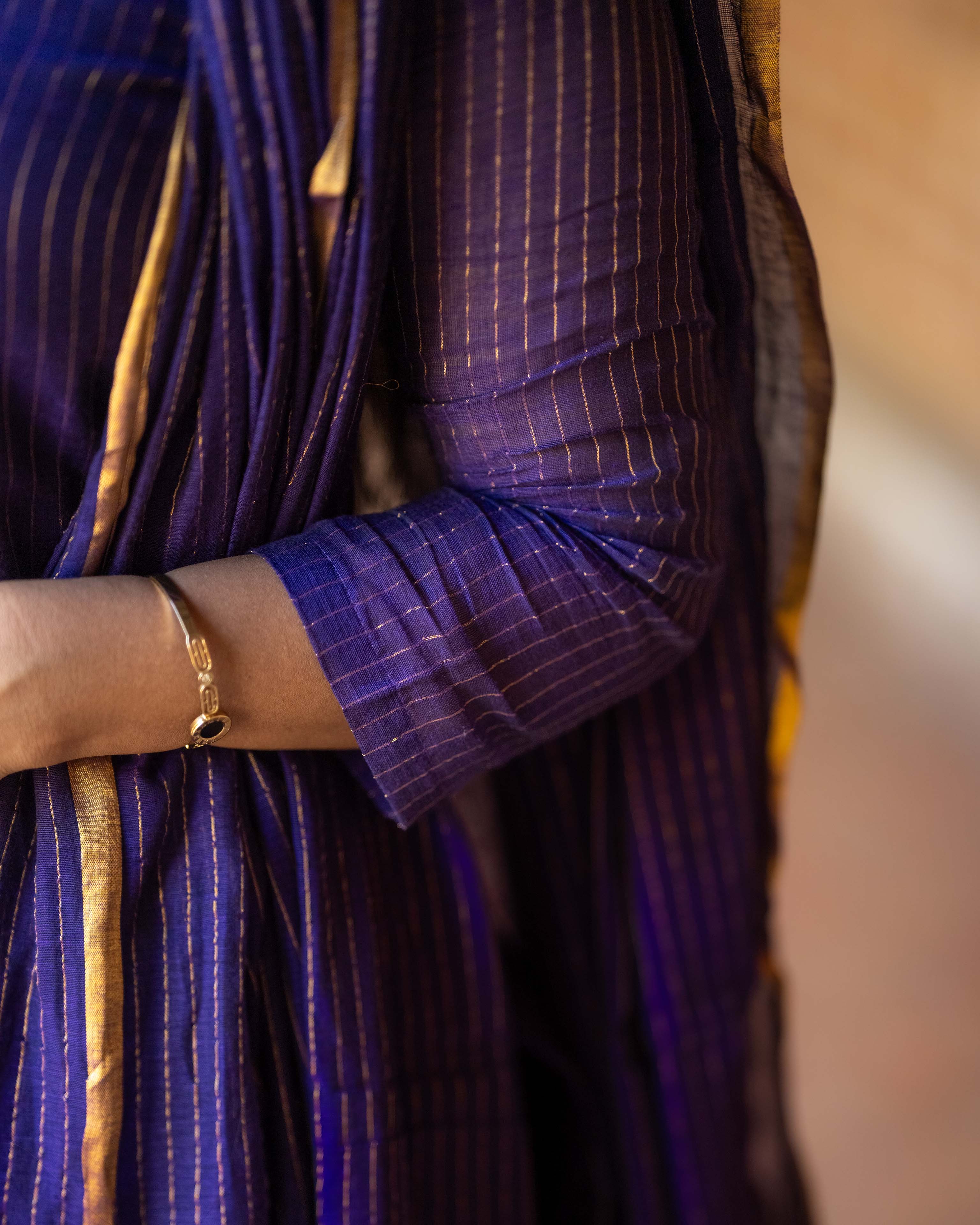 Royal Purple Striped Straight 3piece set