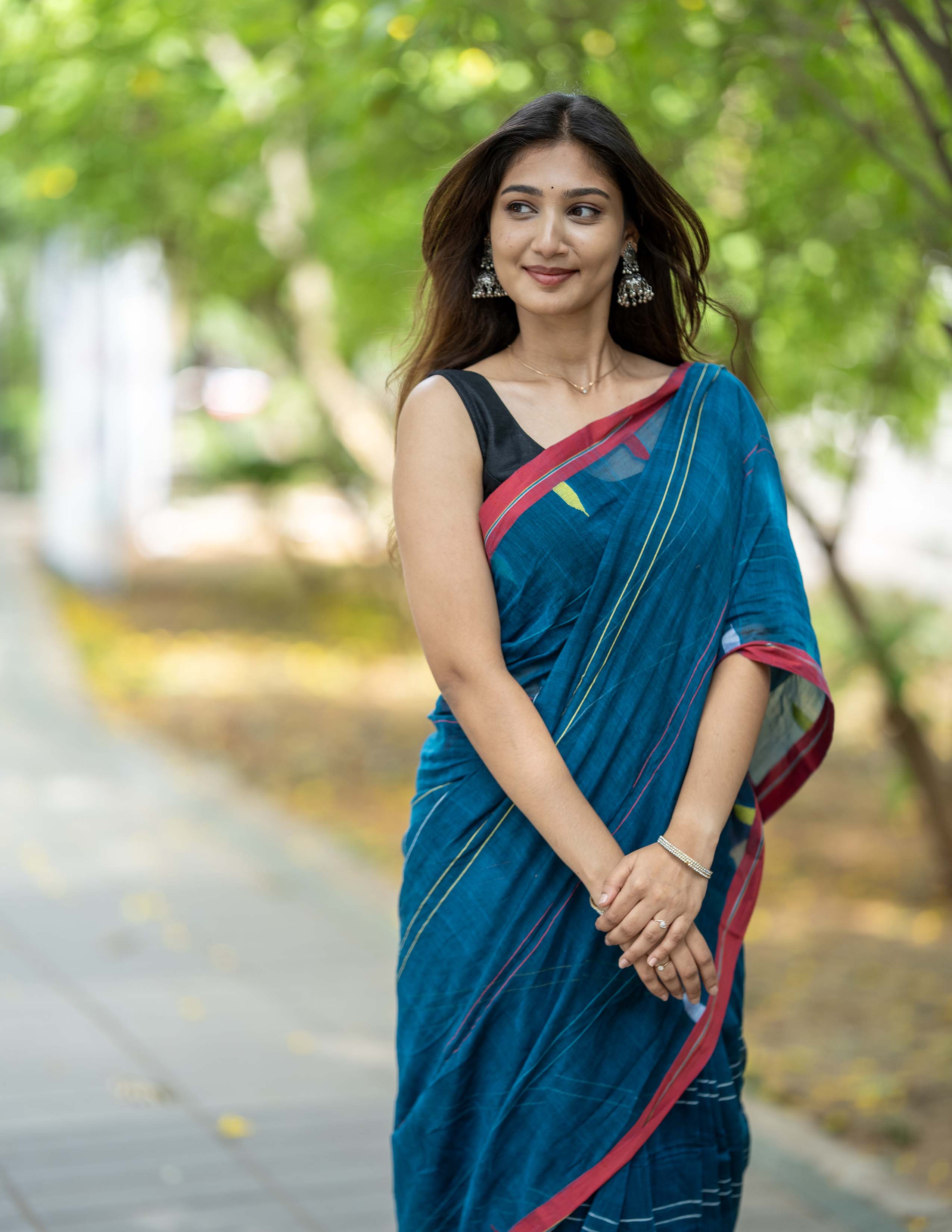 Indigo Charm Handwoven Saree
