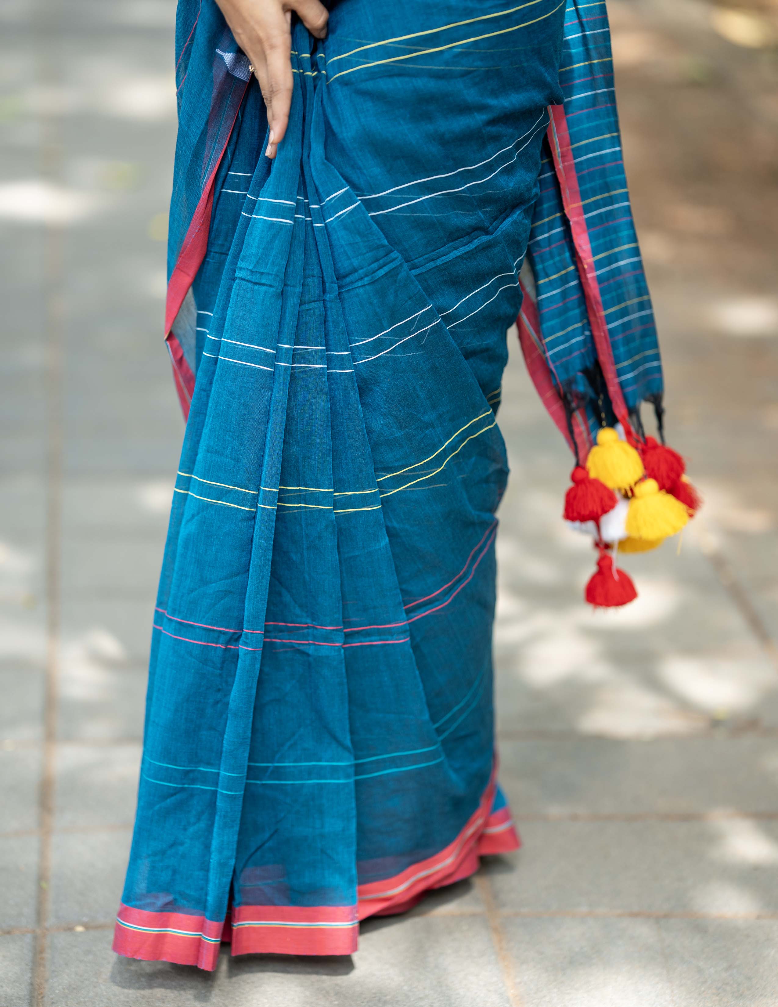Indigo Charm Handwoven Saree