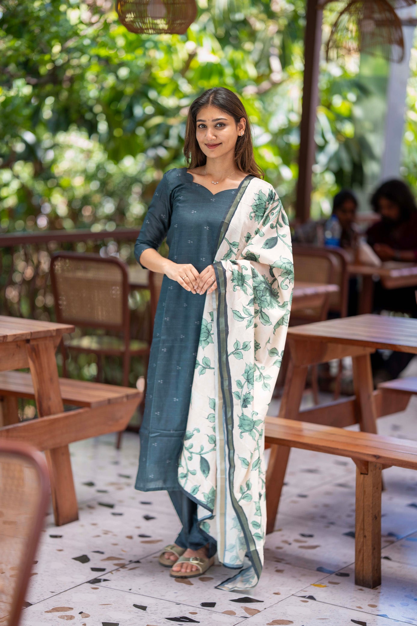 Teal Blossom 3-Piece Set