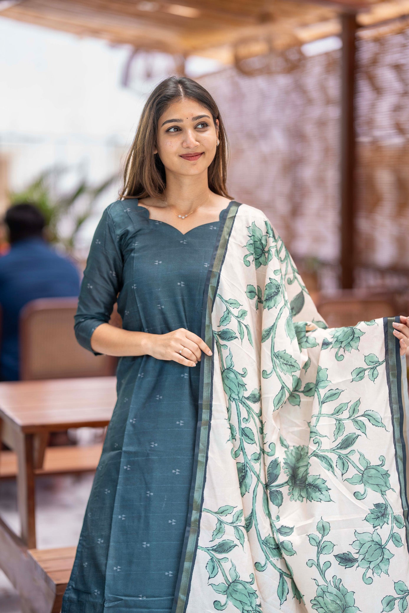 Teal Blossom 3-Piece Set